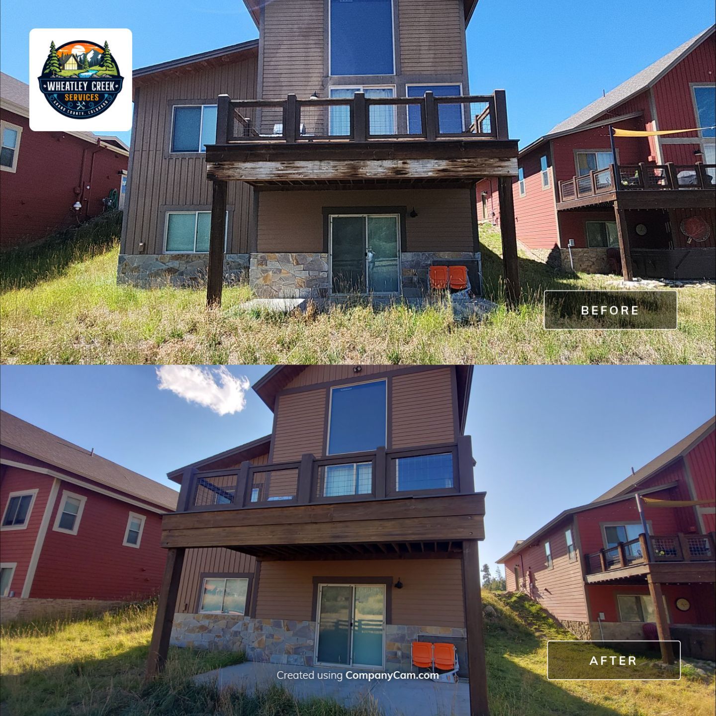 Exterior Painting Using Stain by Wheatley Creek Services