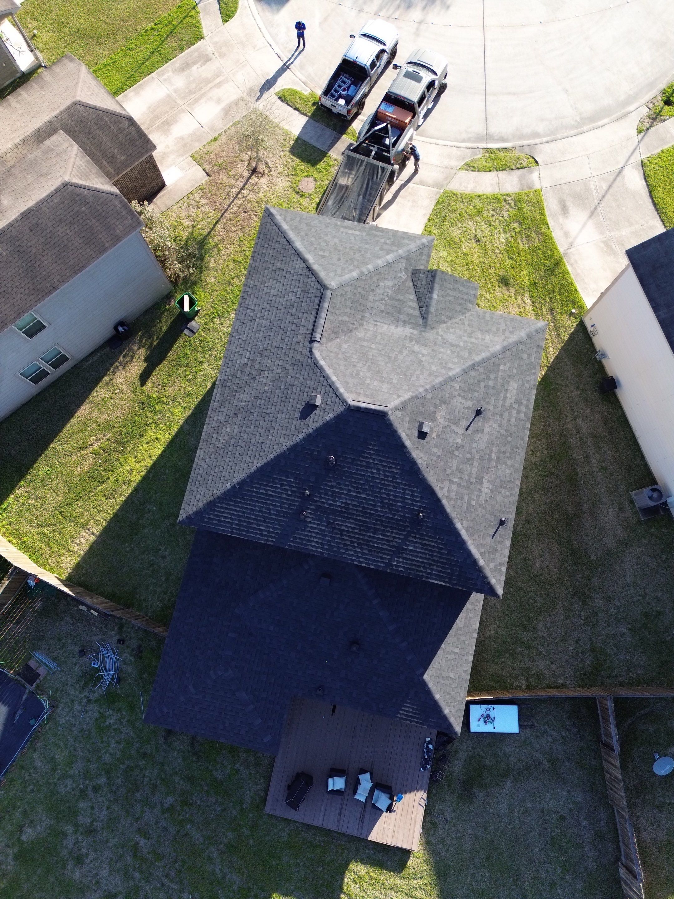 Roof Remplacement using IKO Cambridge Dual Black by CAP Roofing and Construction LLC