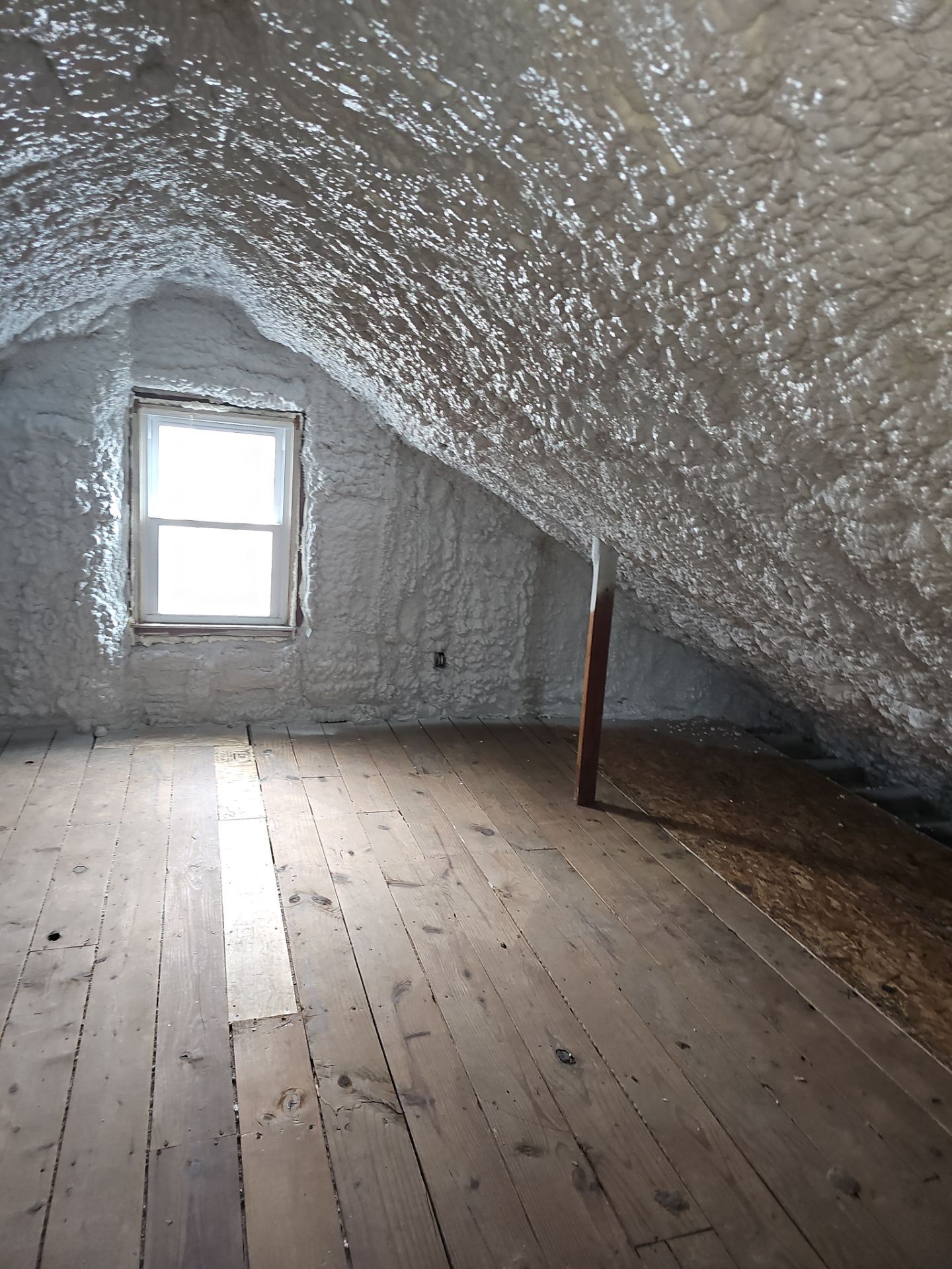 Attic Insulation using open cell spray foam by NYS Foam & Energy