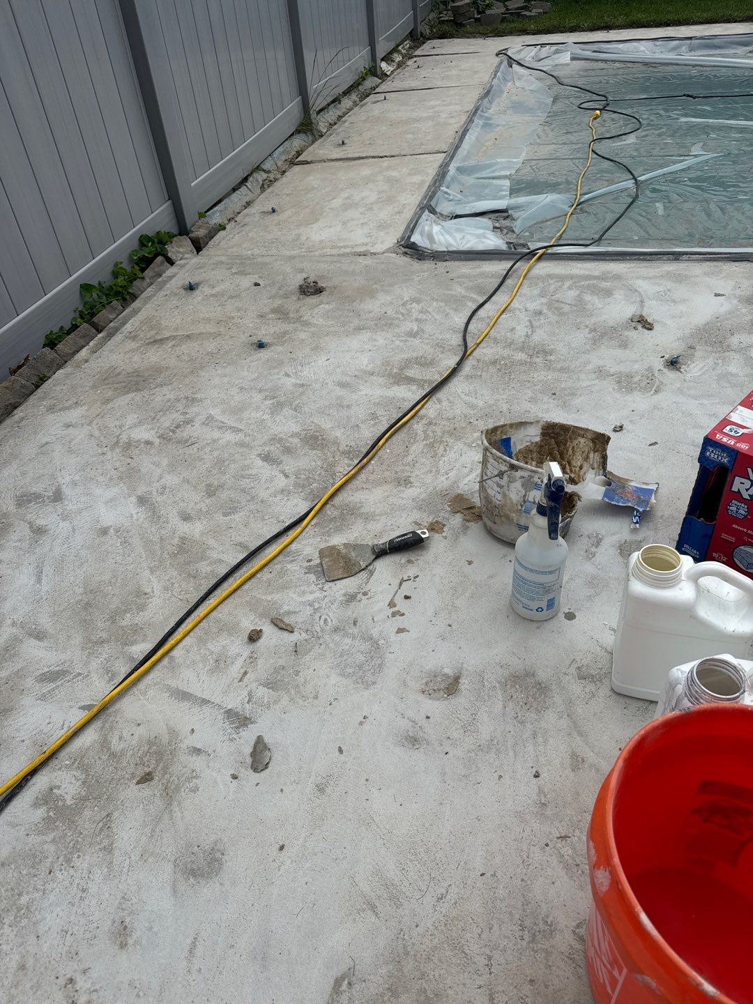 Twilight Pool Deck Project in McDonald by Floors in a Day, Inc