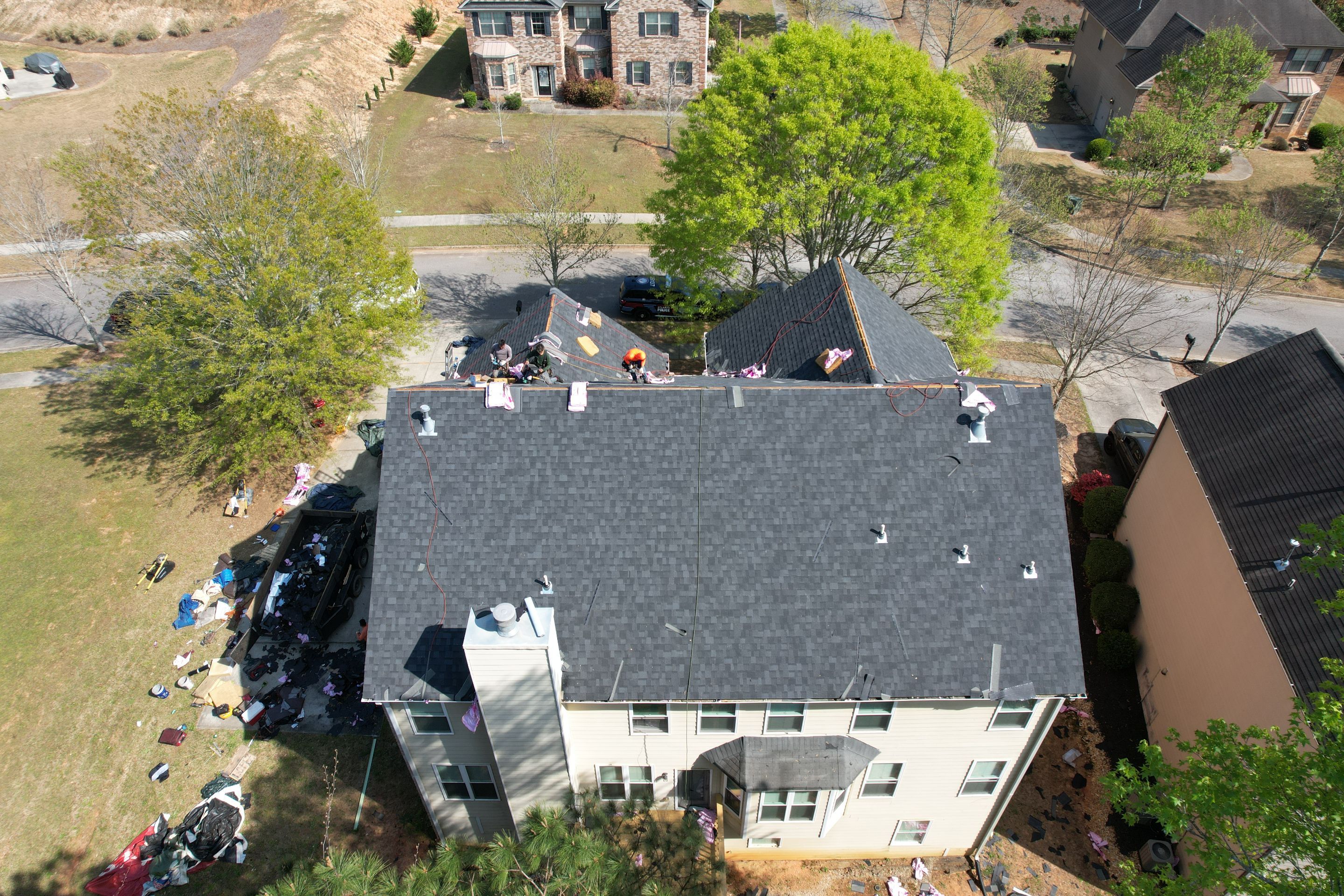 Residential Roofing Installation using Owens Corning Onyx Black by Inspector Roofing and Restoration