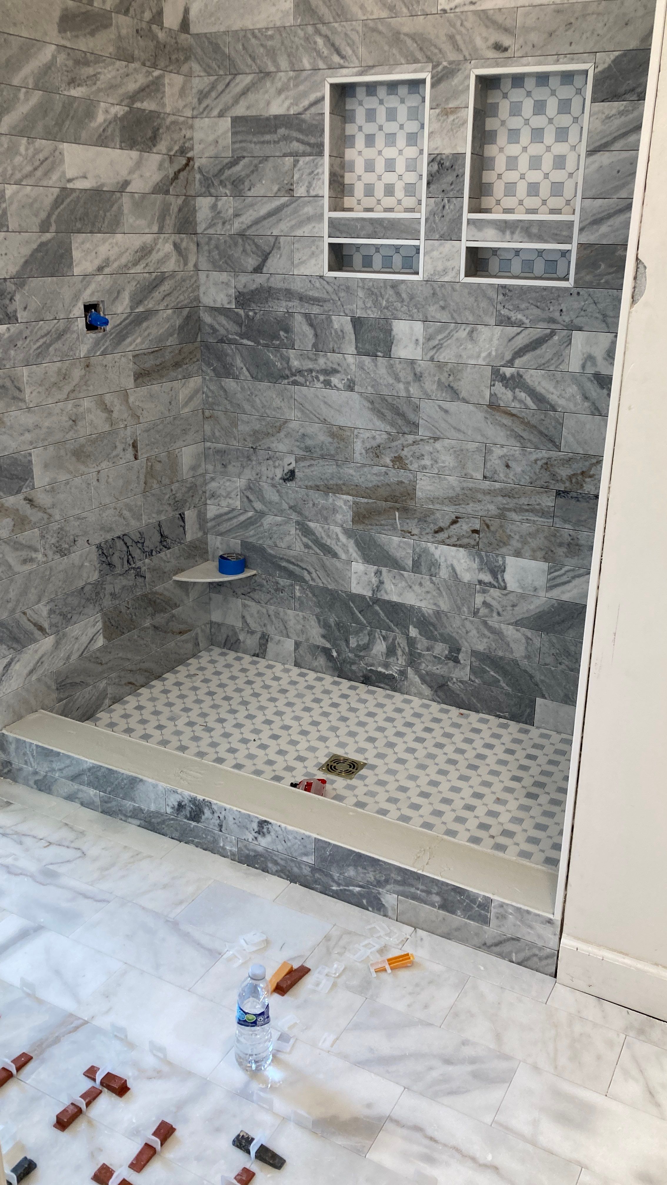Updated Tile Shower by Footprints Floors of Nashville