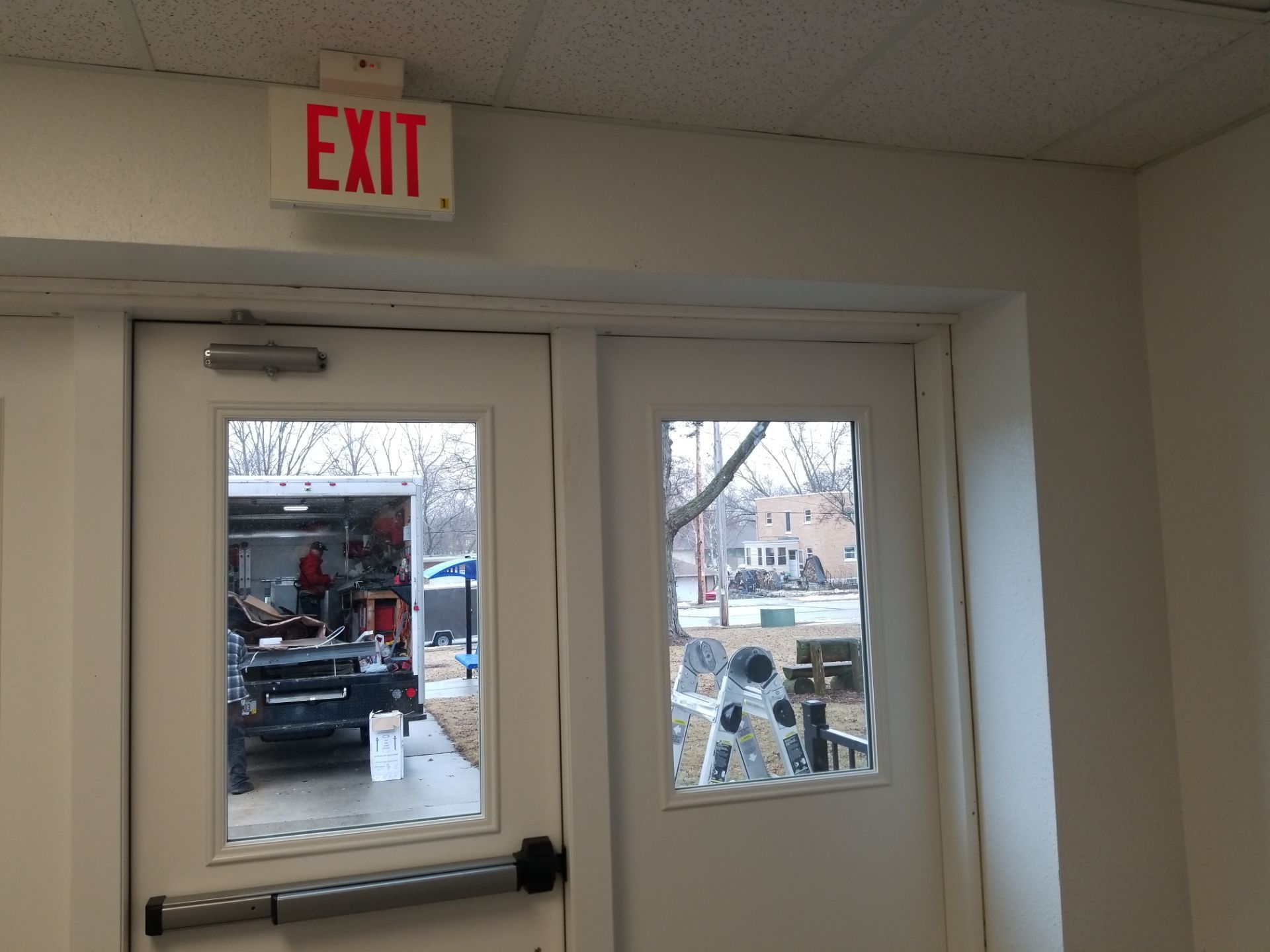 Commercial Entry Door Installation at Grafton Local Library by Stendahl Services
