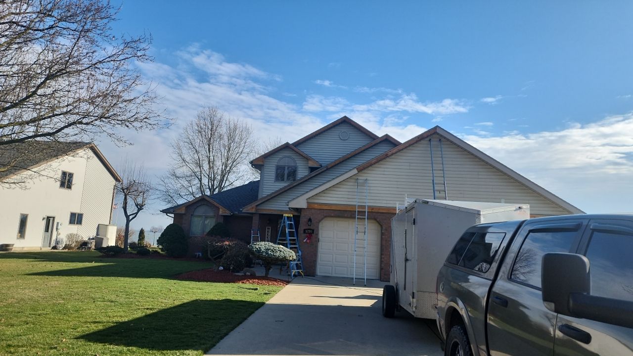 Residential fascia replacement using Clay trim coil by Nitro Roofing and Construction