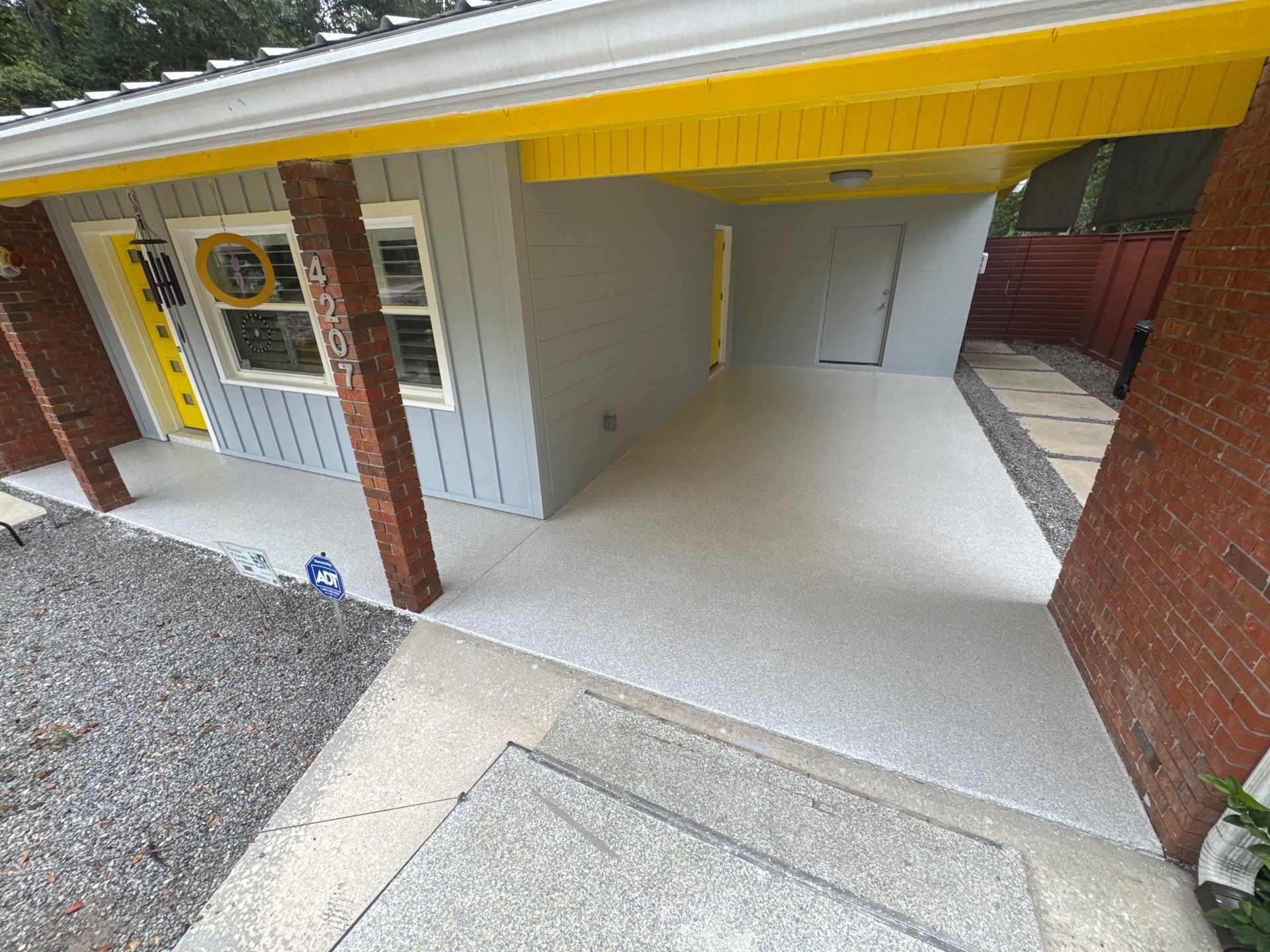 Carport and Front Porch Project in Gainesville, FL in Mount Everest by Cross Creek Concrete Coatings