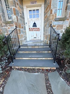 Custom Modern Interior Handrail – Minimalist Steel Design – Bethesda, MD