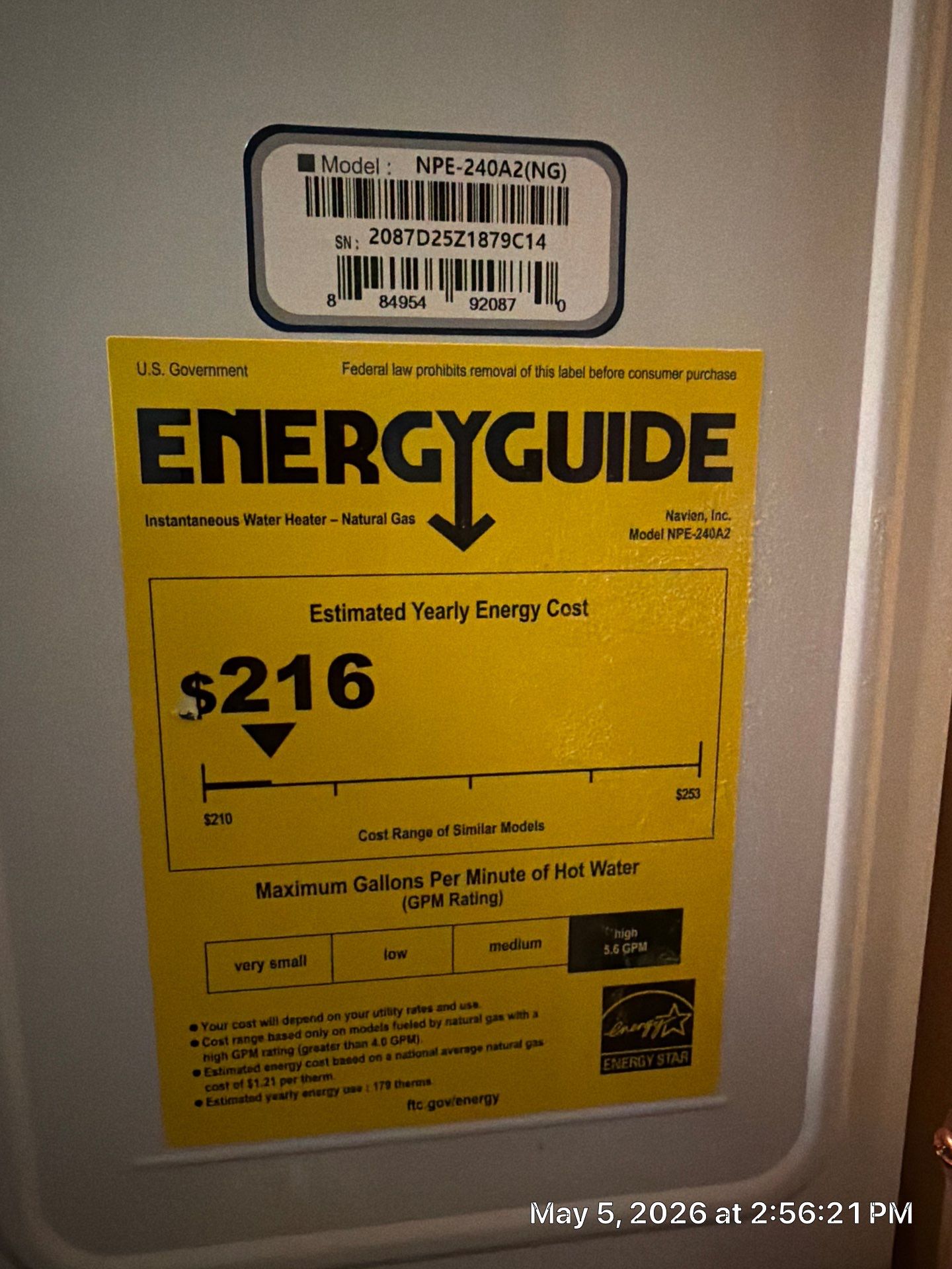 Navien NPE-240A2 Tankless Water Heater Installation – Crystal Lake, IL | GSHA Services, LTD by GSHA Services LTD