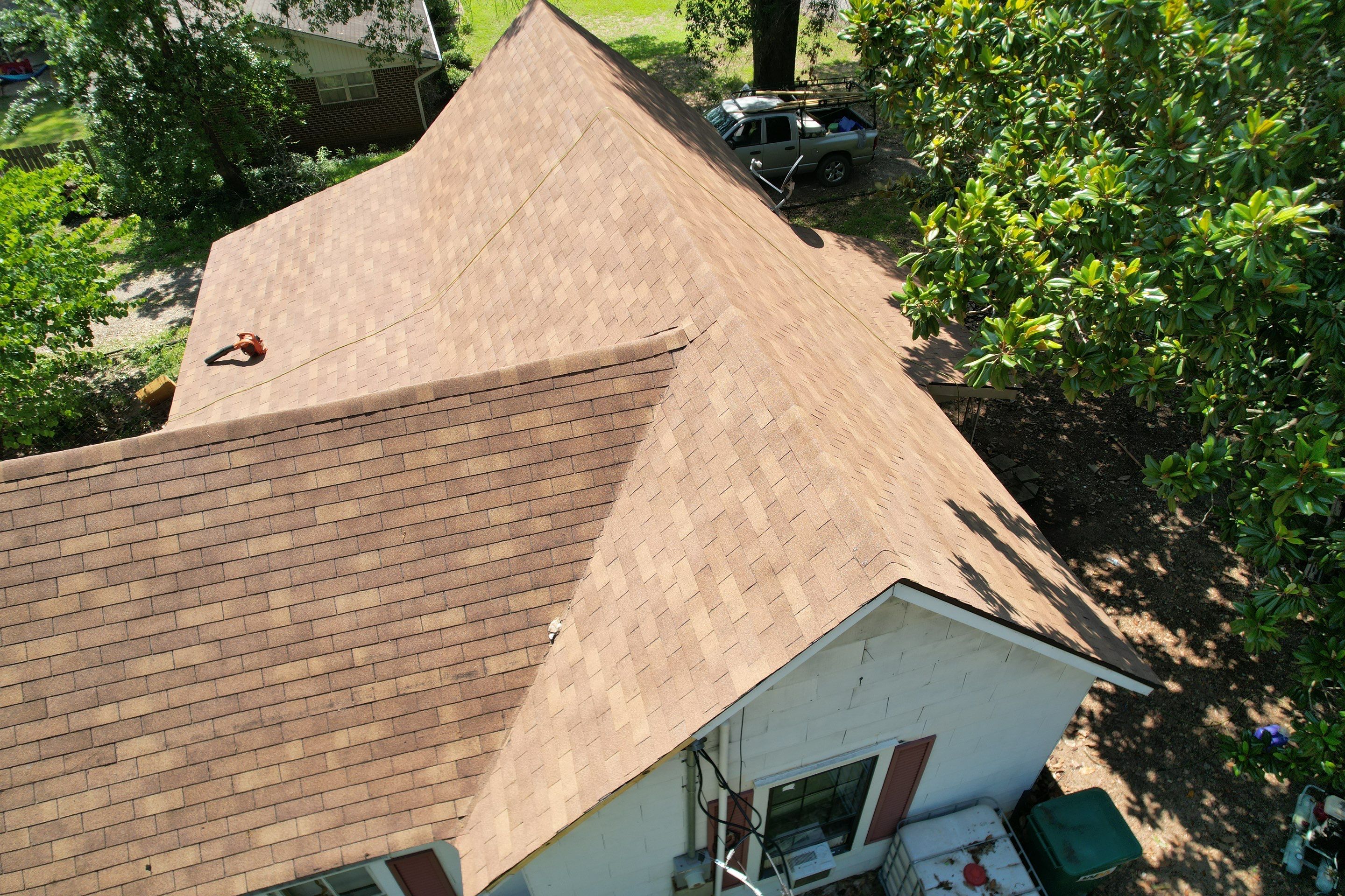 Storm Restoration Reroof: 25 Year 3-Tab Shingle by Hostetler Roofing
