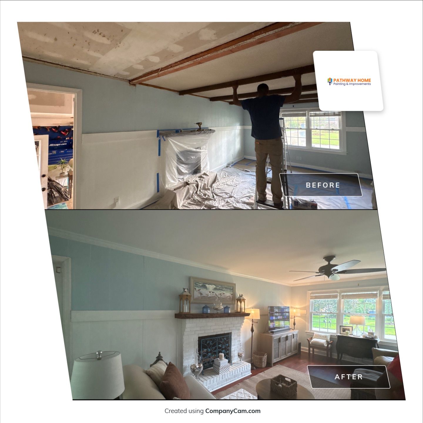 Exterior Painting & Interior Ceiling Makeover in Summerville's Kings Grant by Pathway Home Painting & Improvements