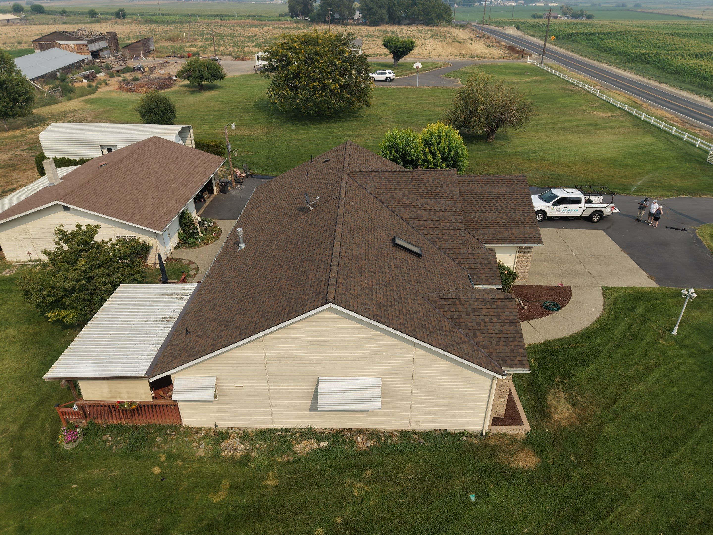 Full Residential Roof Replacement and Patio Cover Installation Van Belle Rd Outlook, WA 98938 by Alpine Roofing