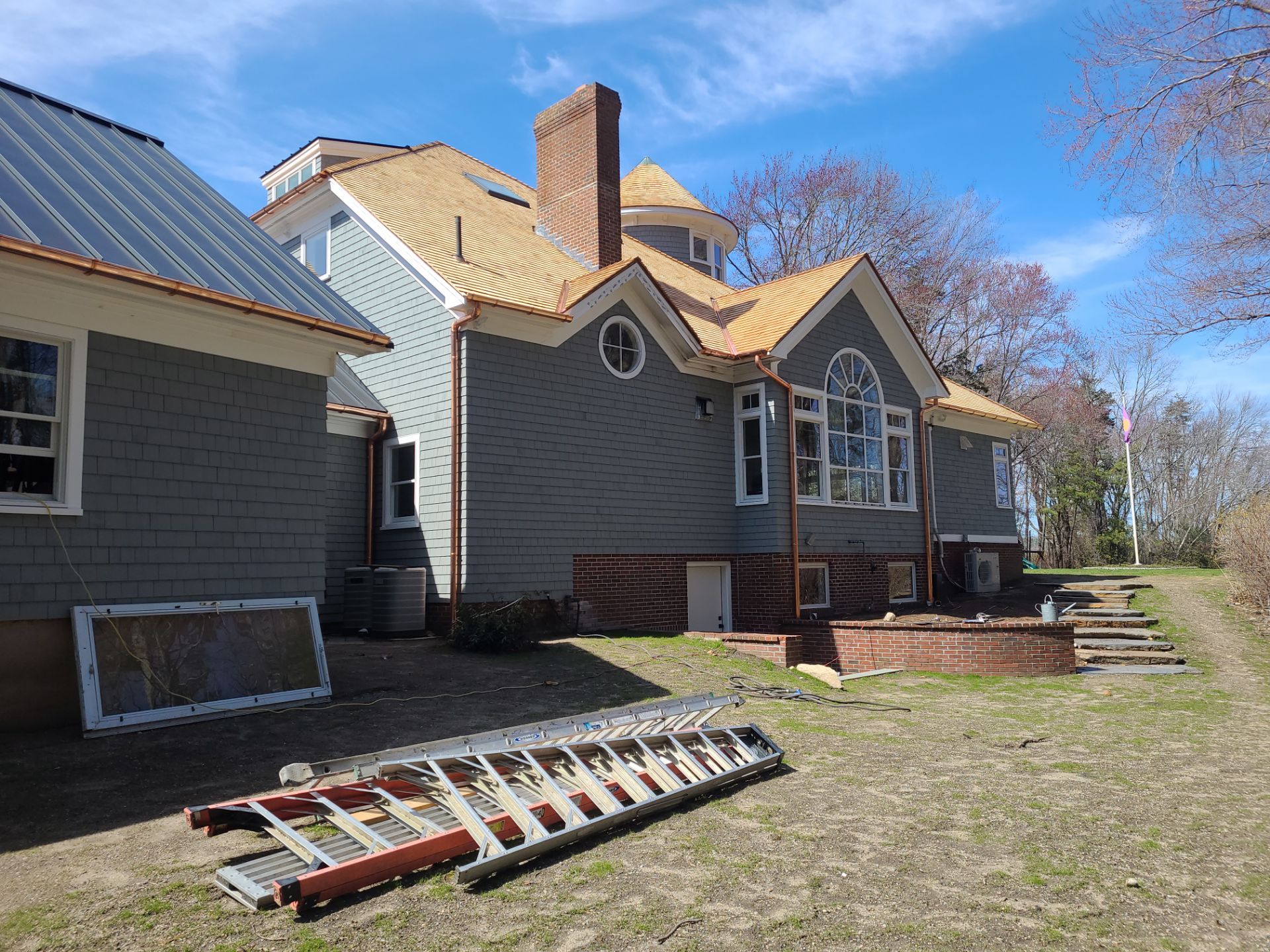 Half Round Copper Gutter in Holliston, MA by Gutter Pro Enterprises