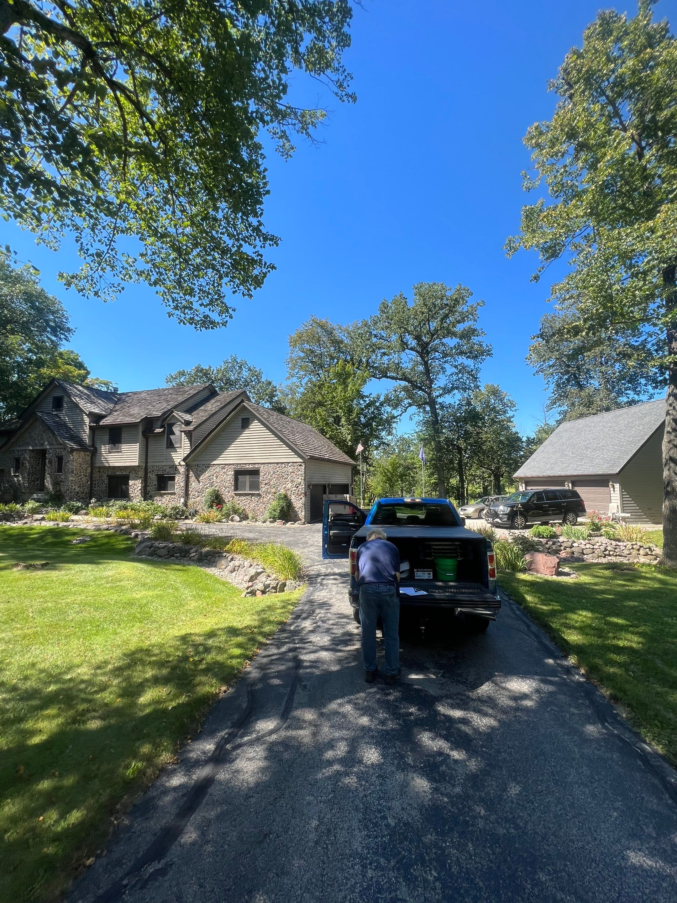 Roof Installation on Home, Garages, and Gazebo with GAF HDZ Shingles in Cedarburg, WI by Gellings Roofing & Siding