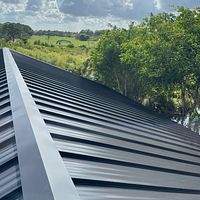 24ga 1.5" Mechanical Seam Matte Black by Total Roofing System The Metal Roof Experts
