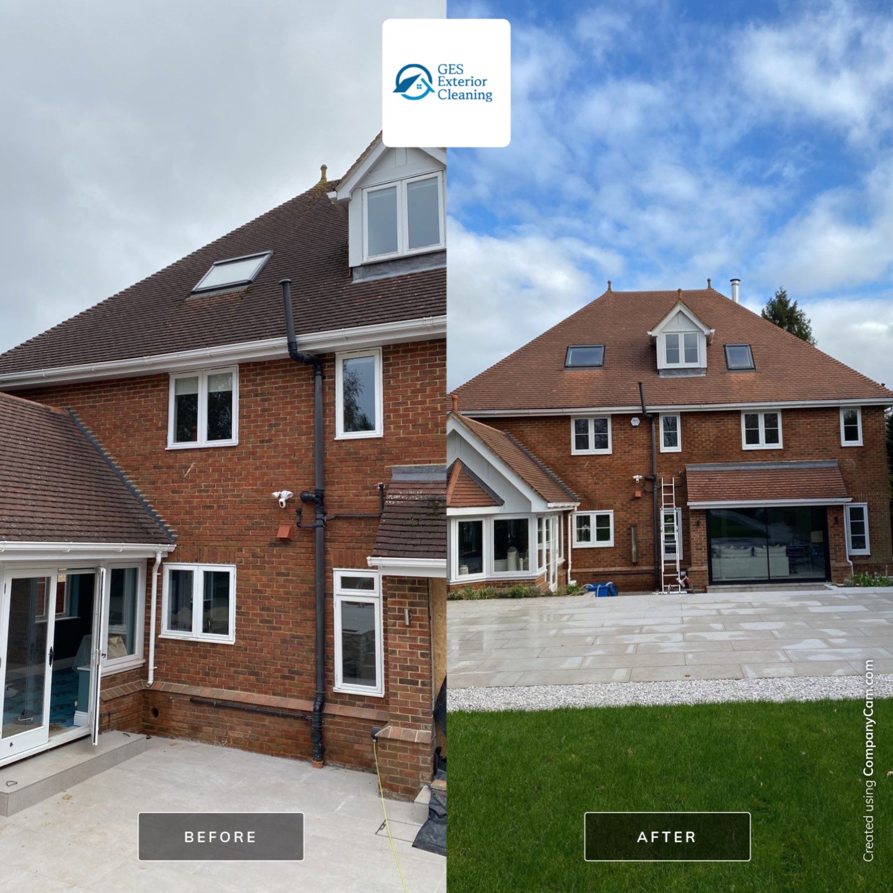 Exterior Clean - Roof - Patio using Mosmatic FSC and Biocide by Ges Exterior Cleaning ltd