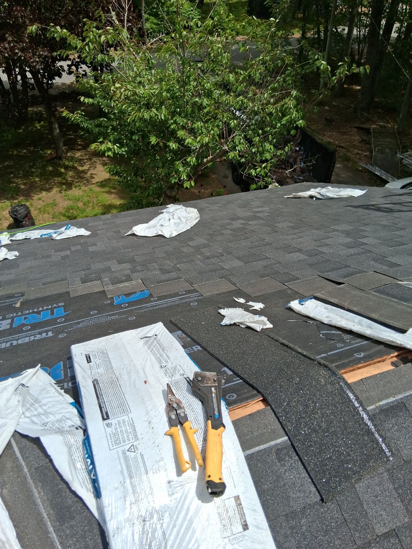 Asphalt Shingle Roof Replacement and Chimney Reflashing in York, Maine by Tall pine roofing