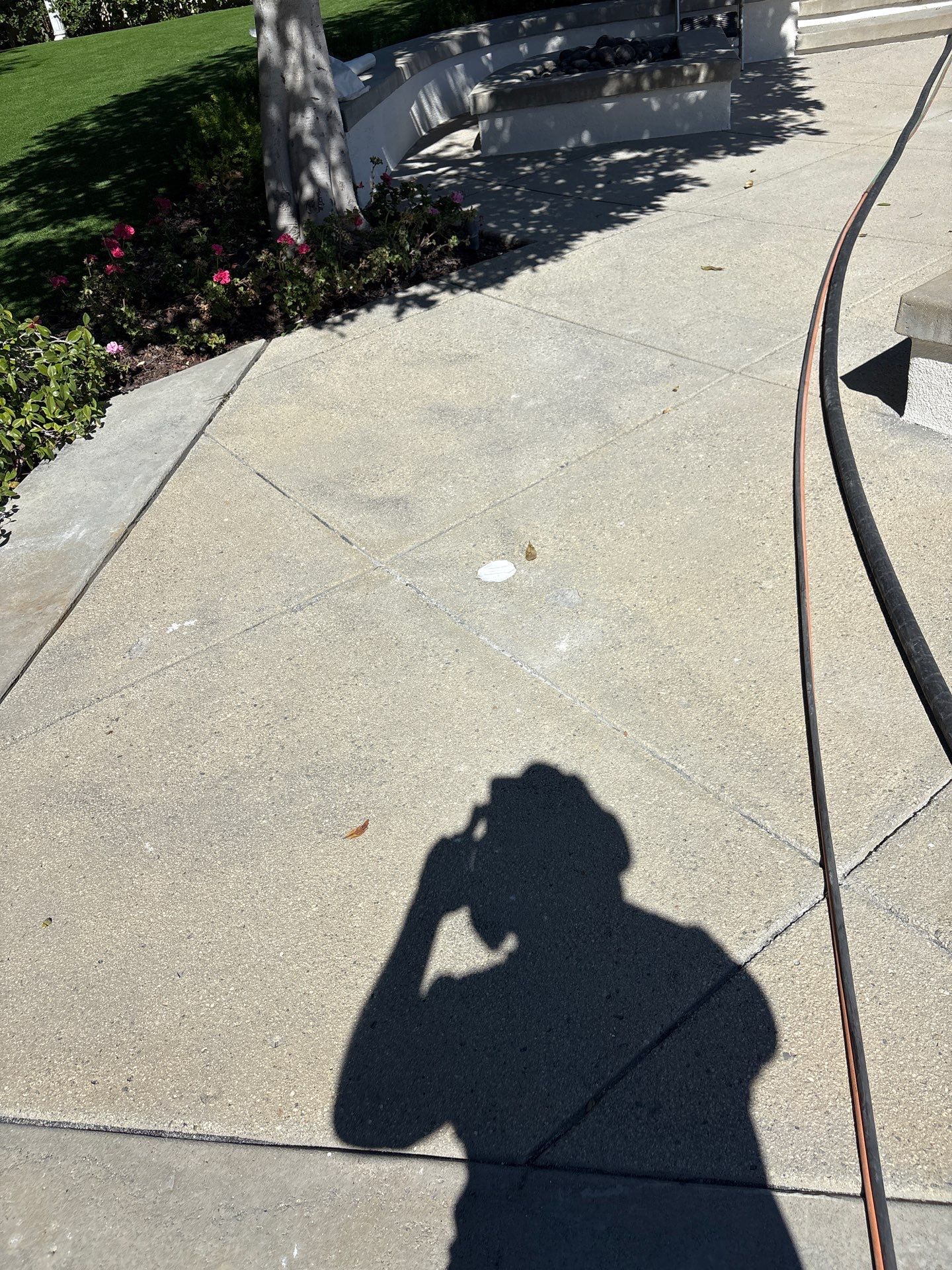 Sandblasting Concrete Back Patio In Calabasas, CA by La Power Washing Inc