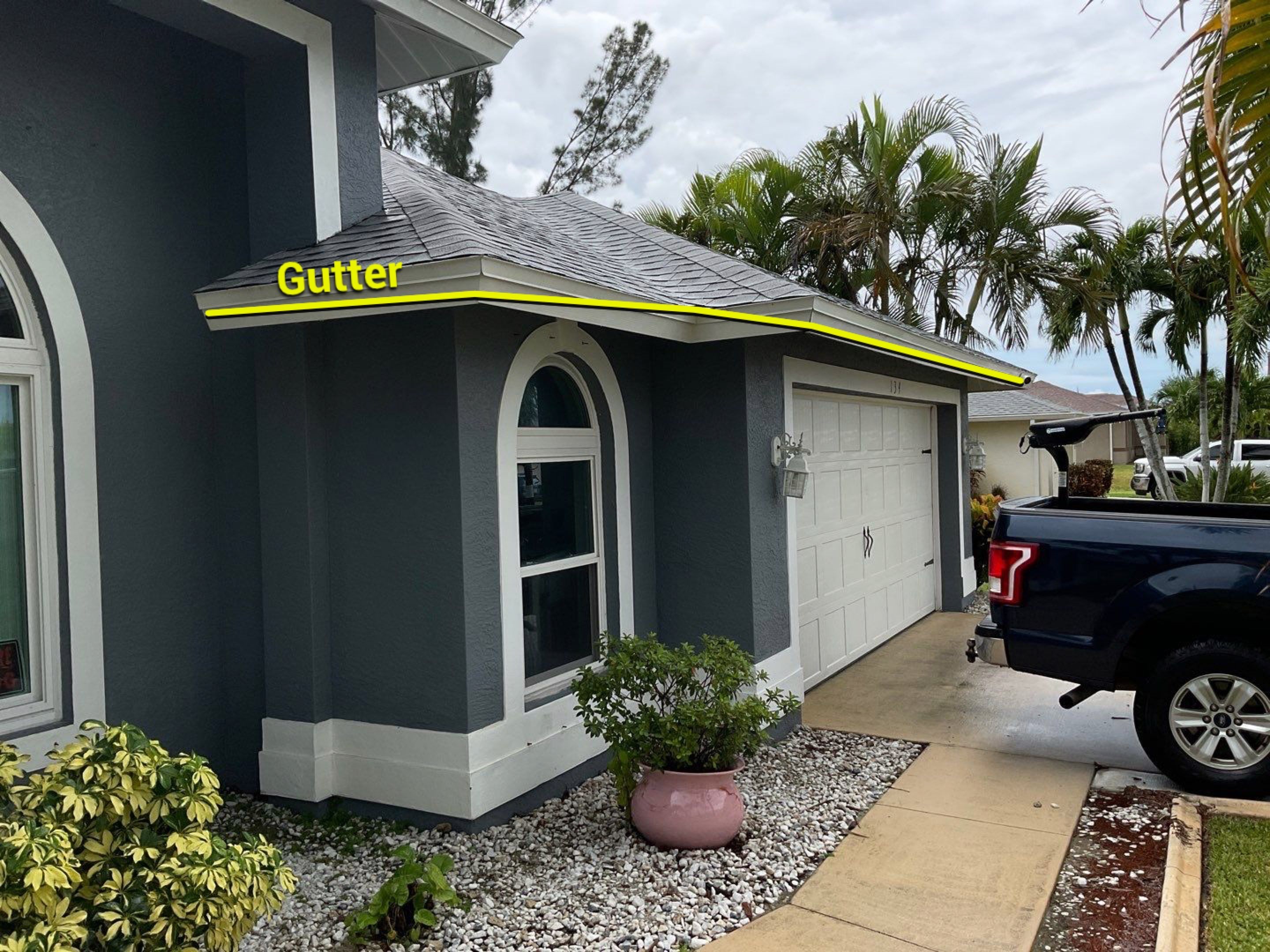 White K Style Seamless Gutters using Aluminum Seamless Gutters in Cape Coral FL by Gutter Professors