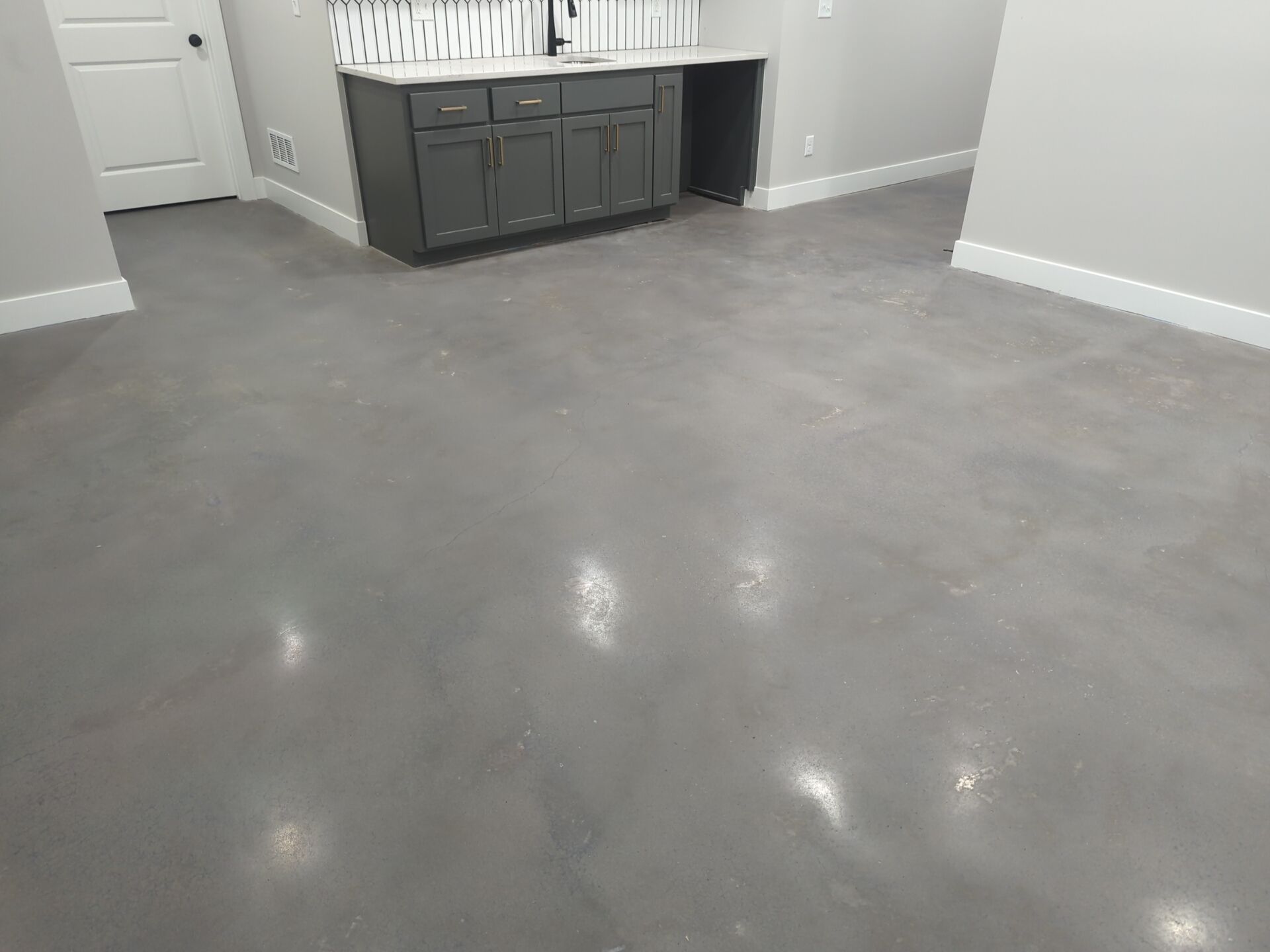 Lee's Summit -- Polished Concrete with Grey Dye by Big Red Decorative Concrete, LLC