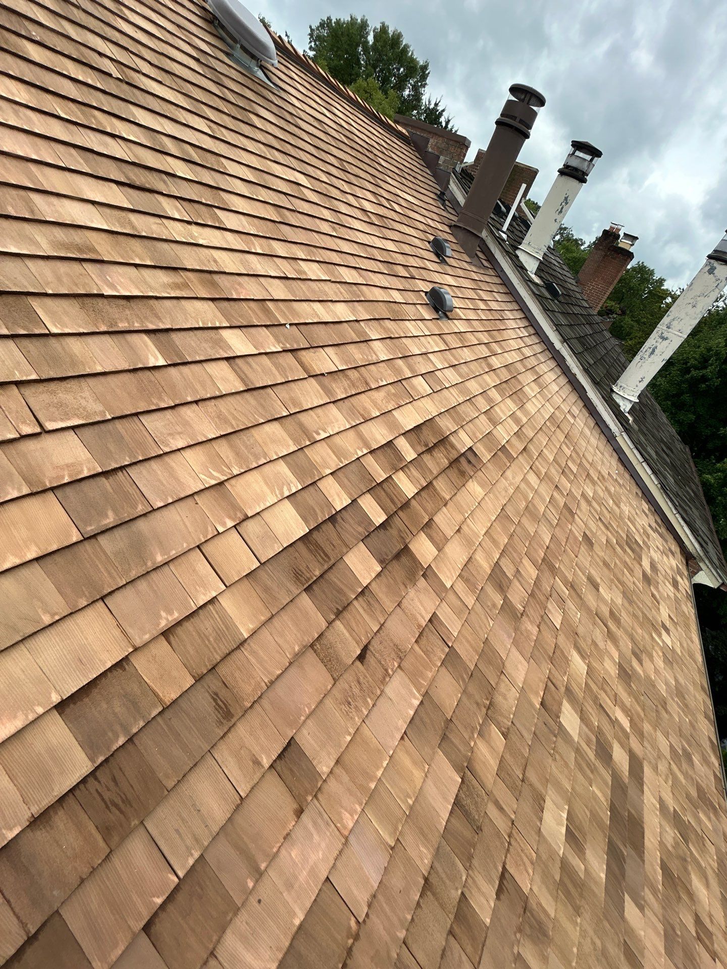 Arlington: Residential Roof Replacement with Perfection CCA-Treated Cedar Shakes by RM Banning, Inc.