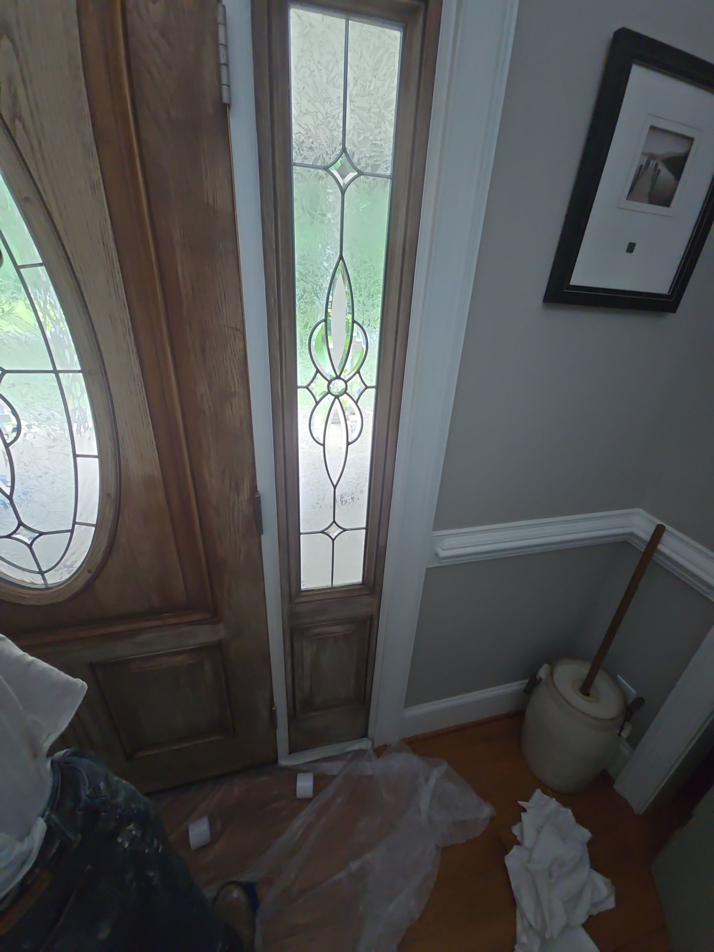 Siding replacement, exterior painting, and front door staining. by GonzalezPainters & Contractors Inc