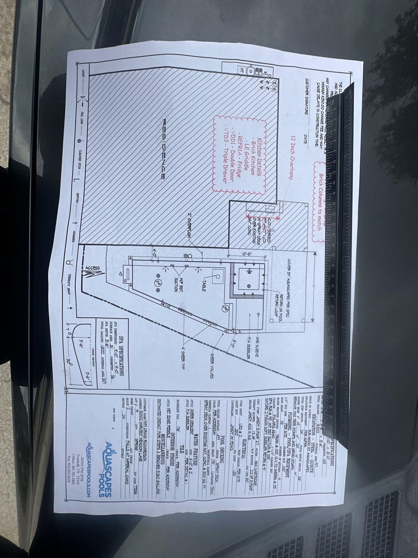 Covered patio and Summer Kitchen in Spring, TX by SophAlx LLC