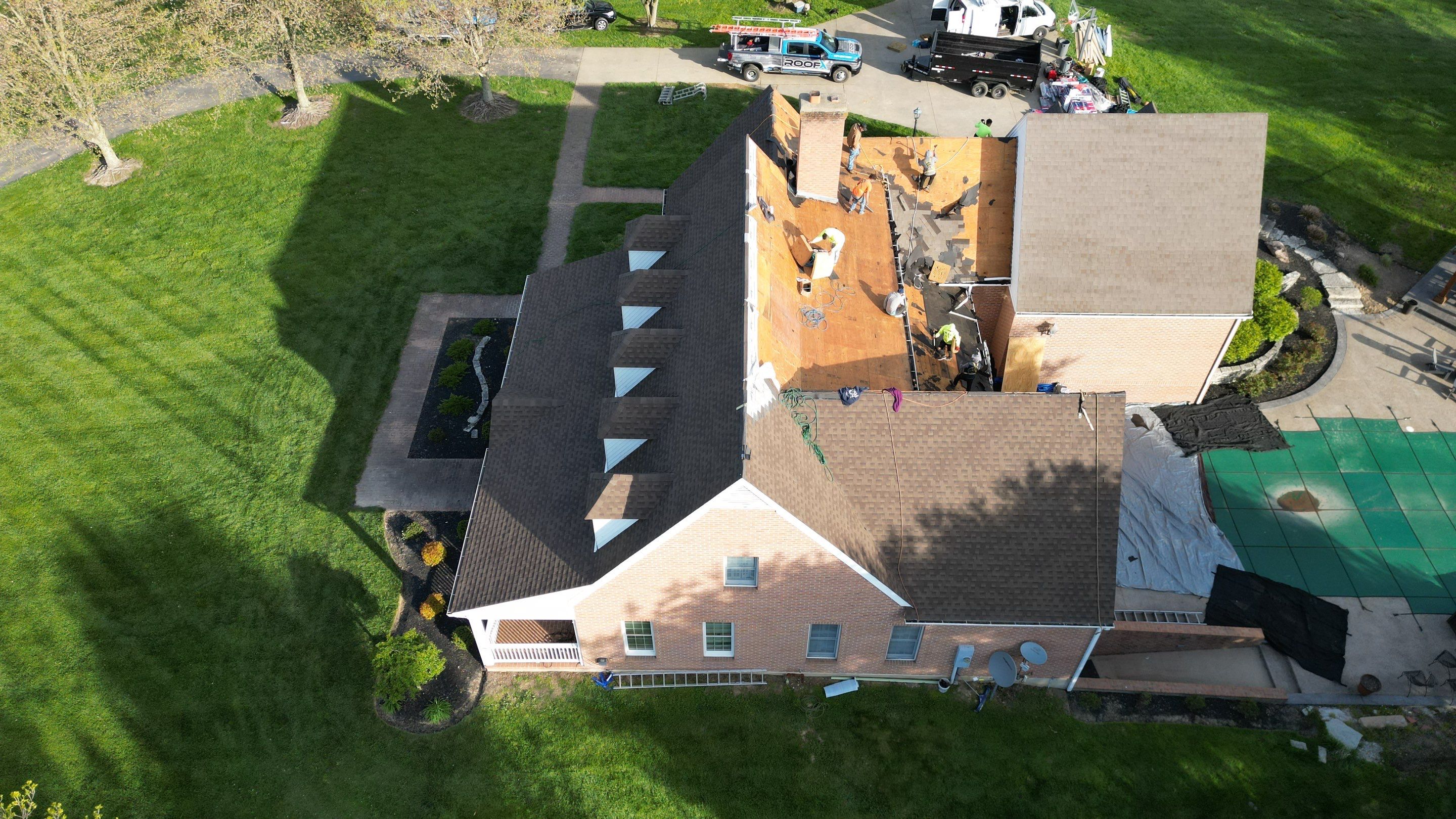 Residential Roofing Installation using Timberline HDZ Shingles - Barkwood by RoofX 