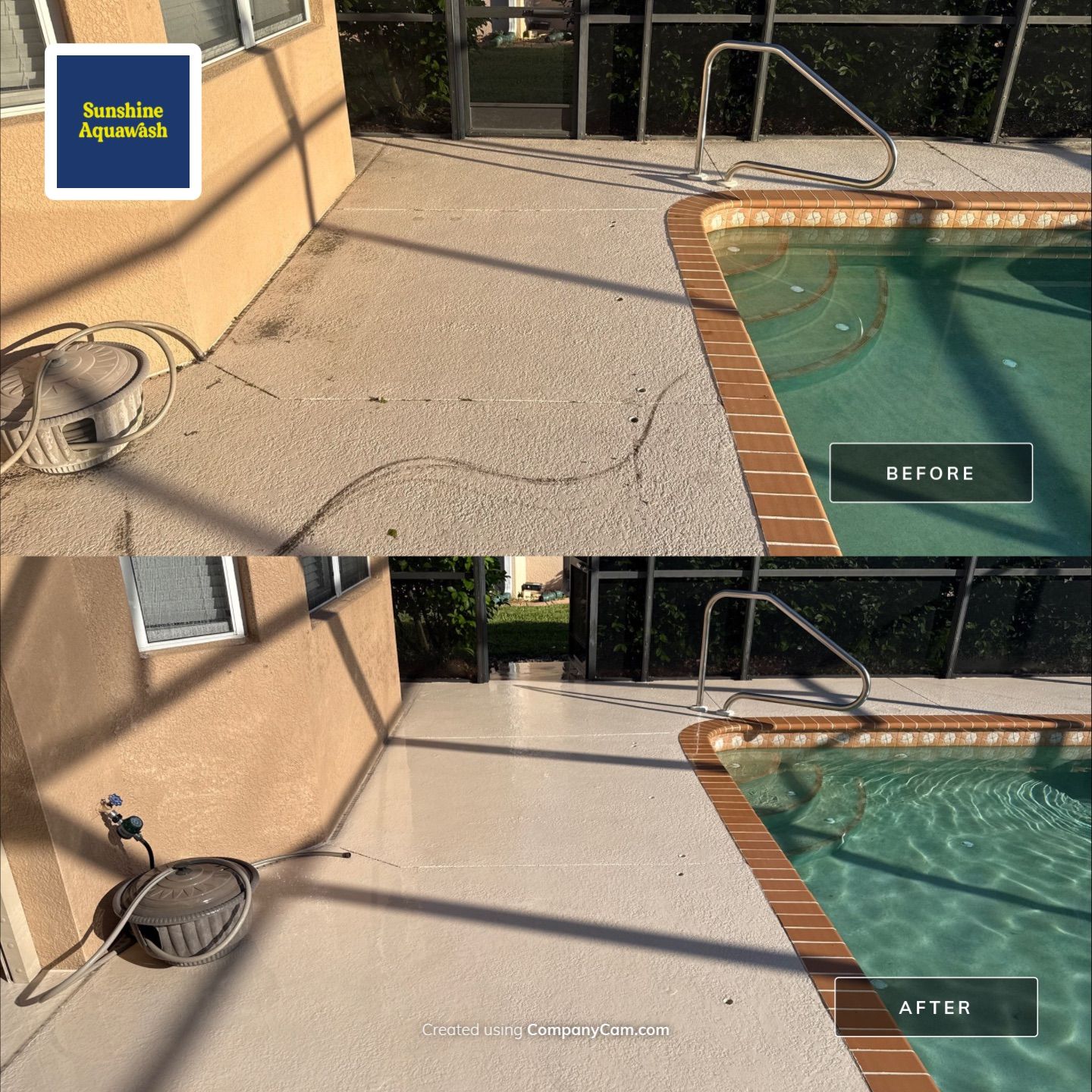 Driveway, Pool Deck & Lanai Cleaning – Heritage Harbour Golf Club, Bradenton, FL by Sunshine AquaWash