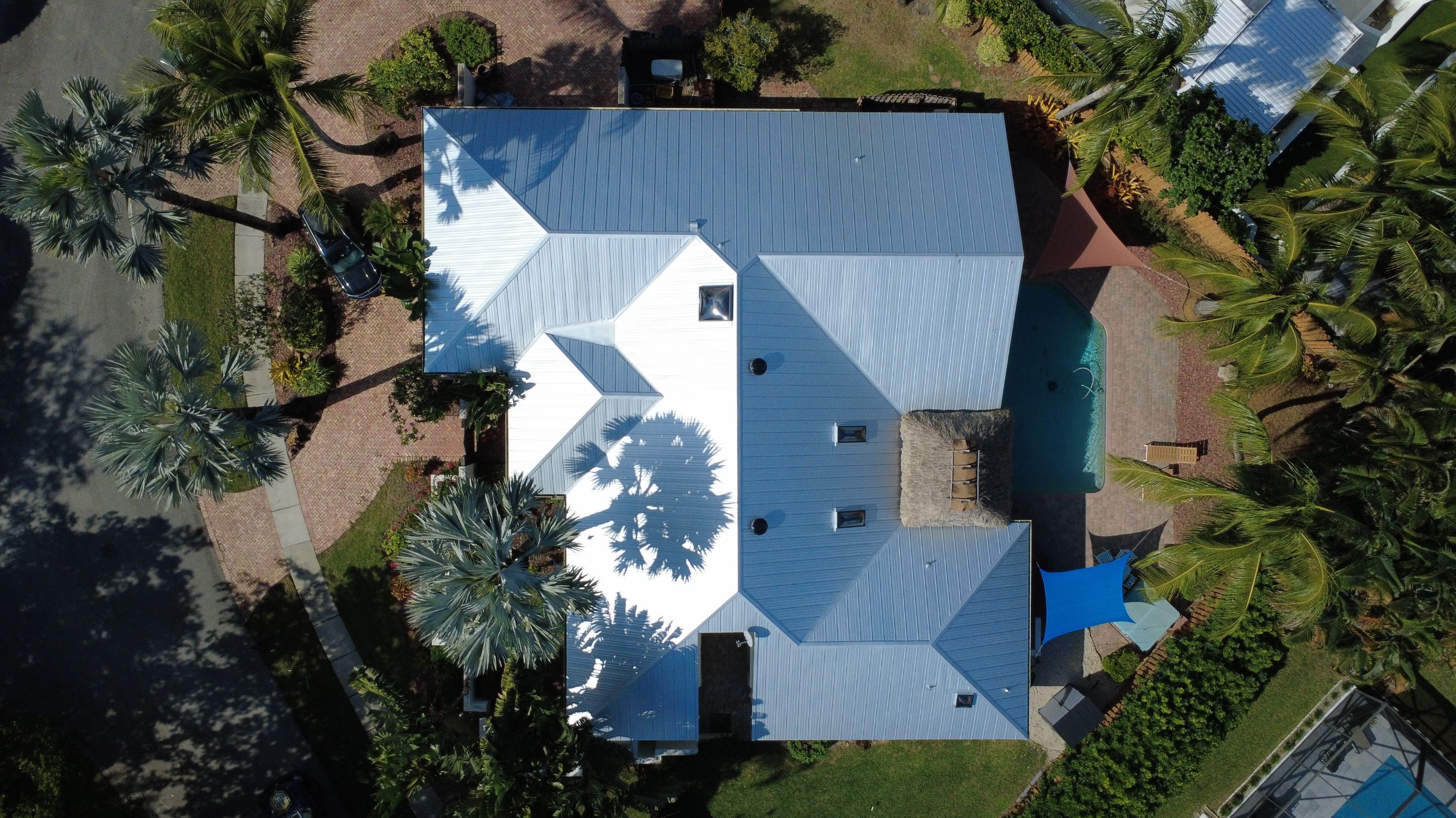Residential Roofing Installation using 1" Nail strip metal roof by BLUES BROTHERS ROOFING