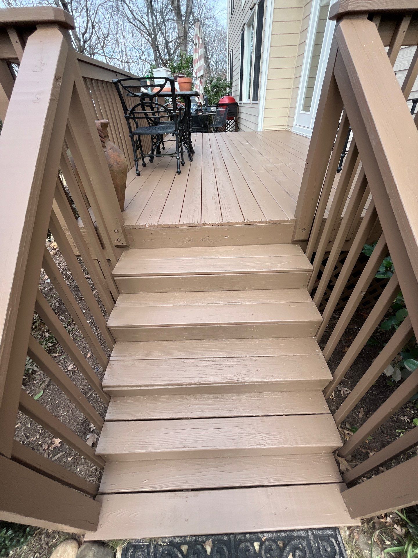 Exterior and Deck of home in Sugar Hill by Five Star Painting