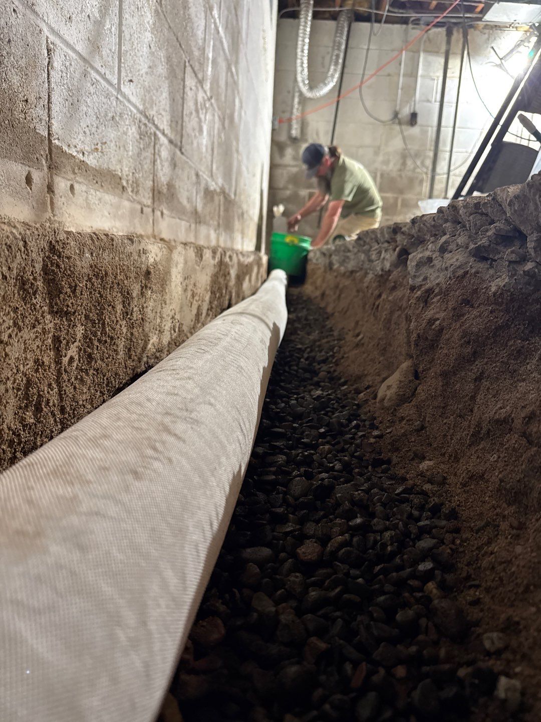 Interior Drain Tile Installation near Columbia Heights, MN by Waterproofing Northeast