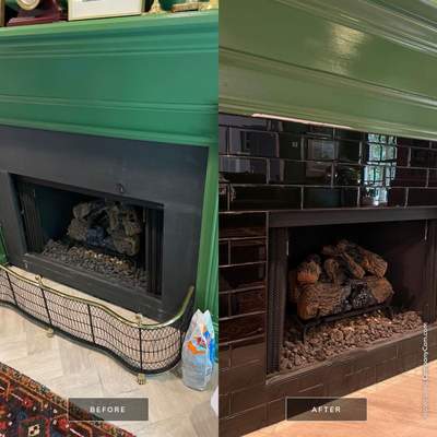 Fireplace tile upgrade