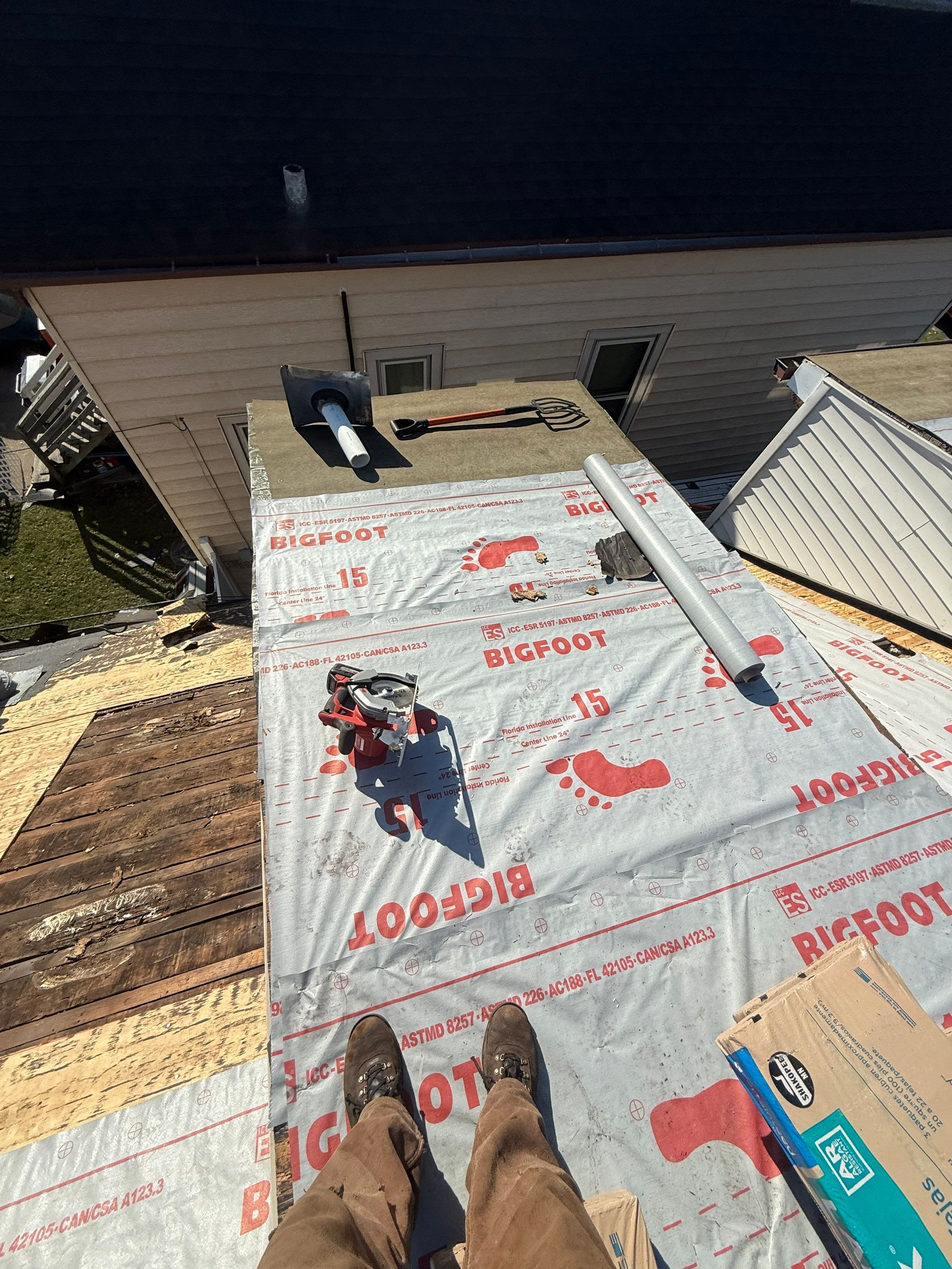 Roof replacement and interior repair by wind damage by Just Brilliant Restoration JBR