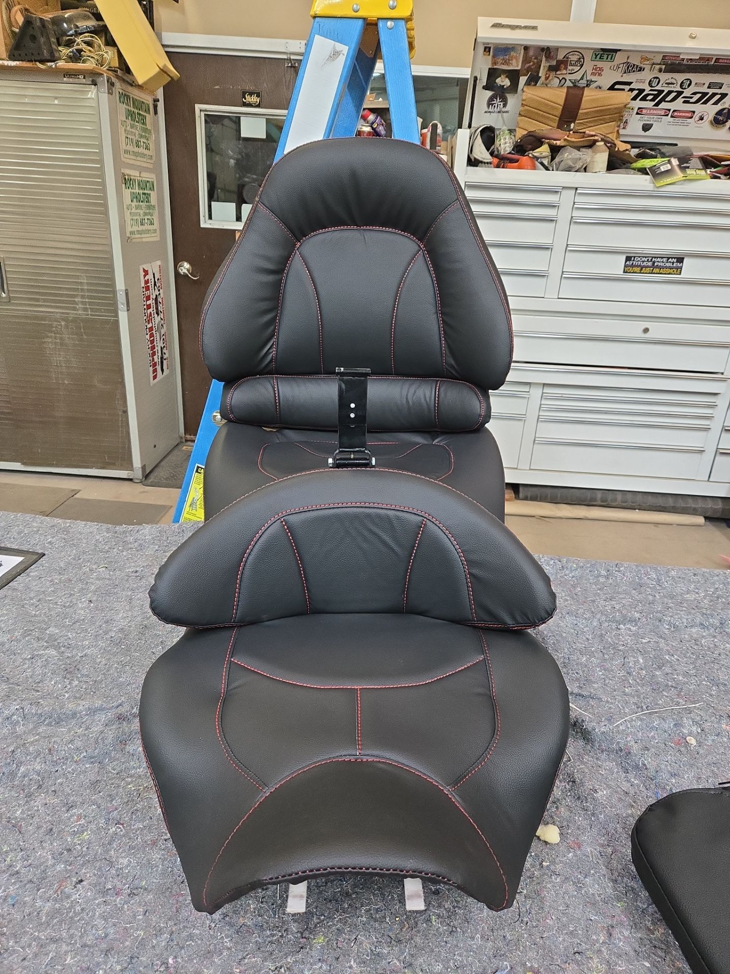 Honda Gold Wing seat  by Rocky Mountain Upholstery Co
