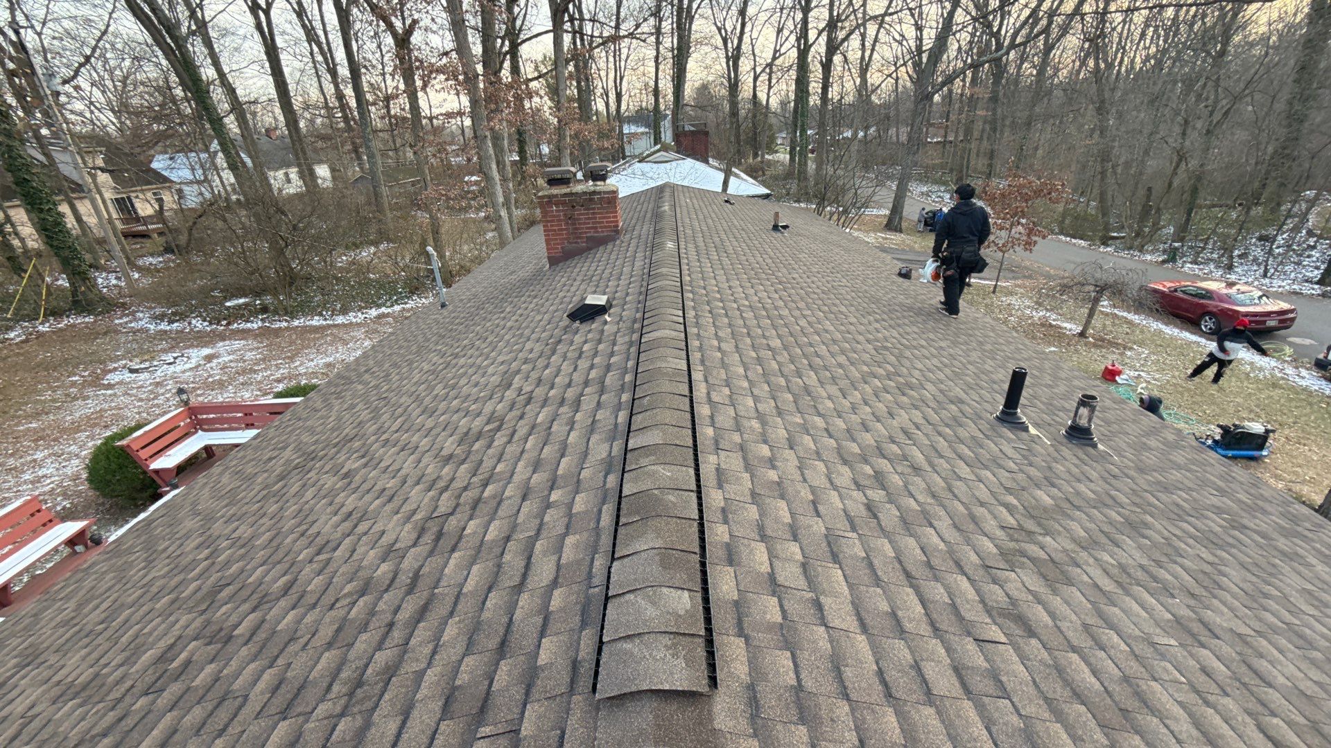 Residential Roofing Installation using Timberline UHDZ Shingles - Barkwood by RoofX 