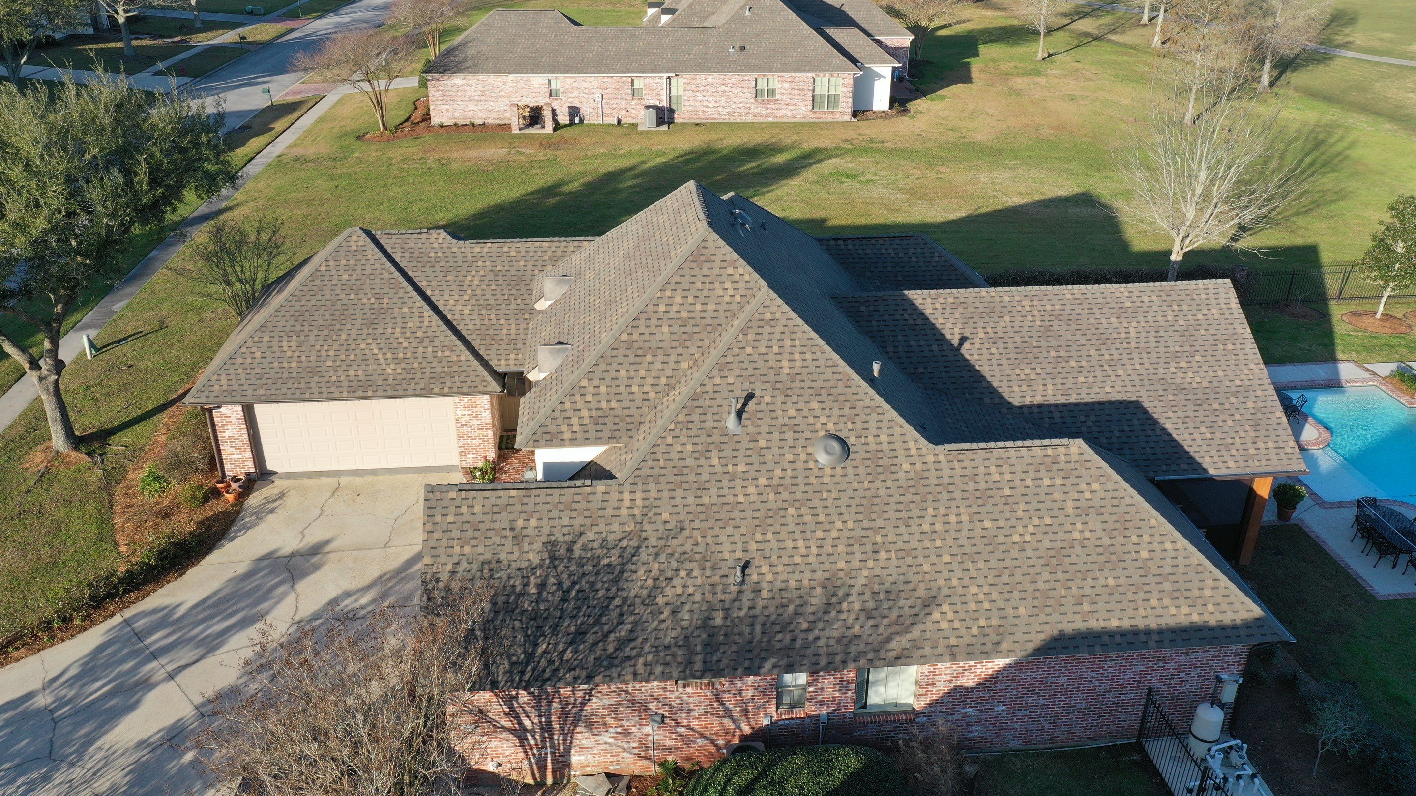 Atlas Pinnacle Pristine Weathered Shadow with High Profile Ridge Cap by Top Team Construction