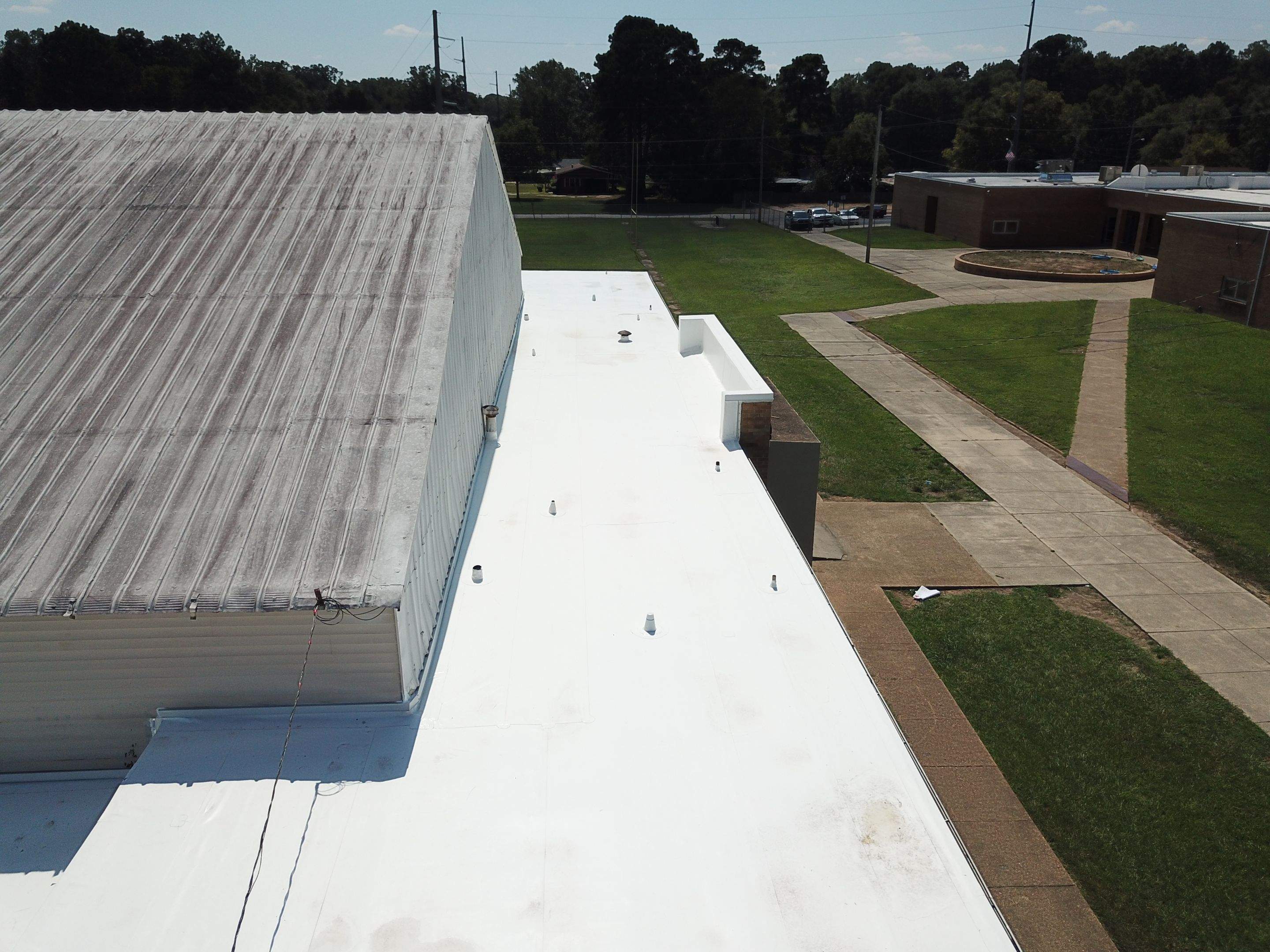 Commercial Roofing Installation using 60 mil PVC by Hostetler Roofing