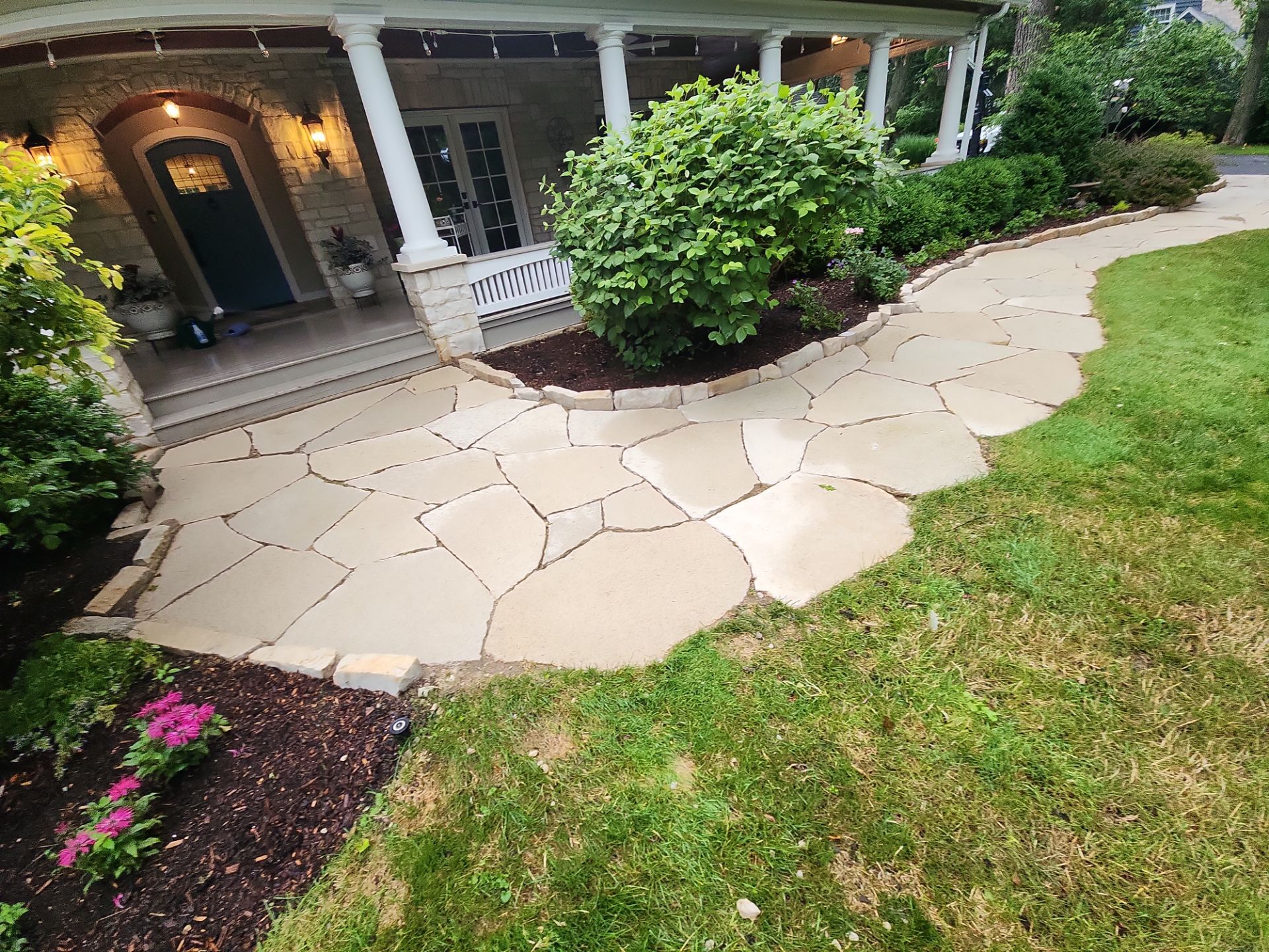 Glenview stone repair, and cleaning by Northern Power Washing LLC.