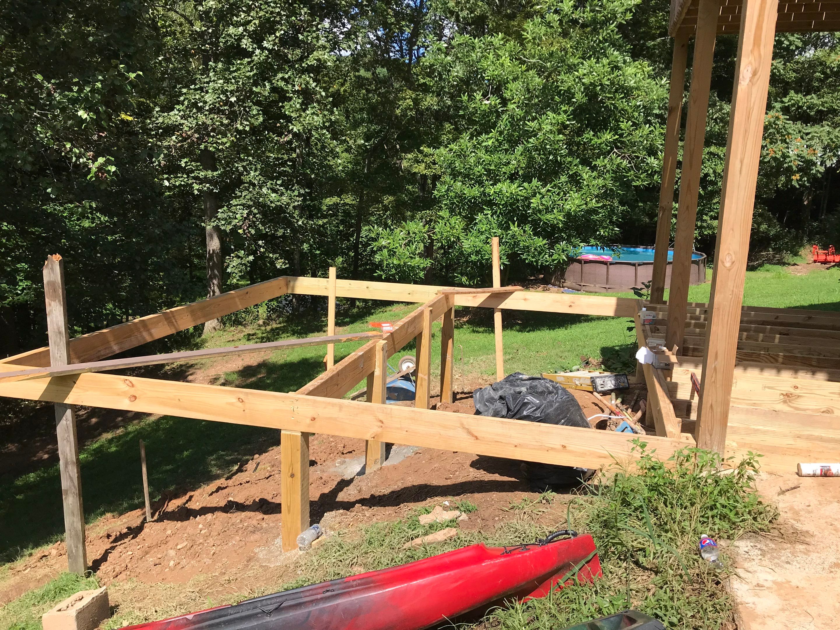 Deck Installation using Pressure Treated Lumber by Secure Construction Company Inc