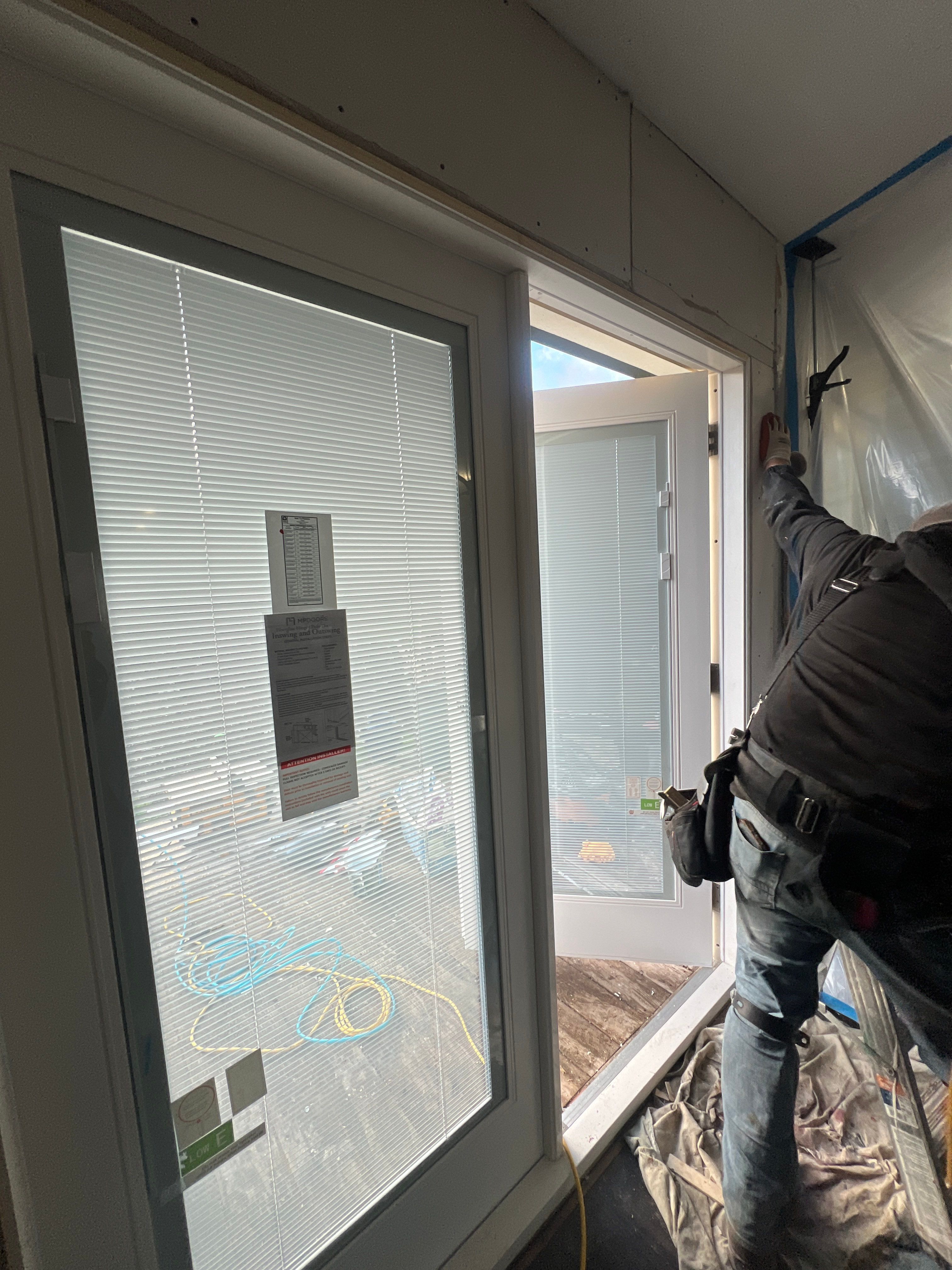Door Installation using French Door by Villegas Remodeling, LLC