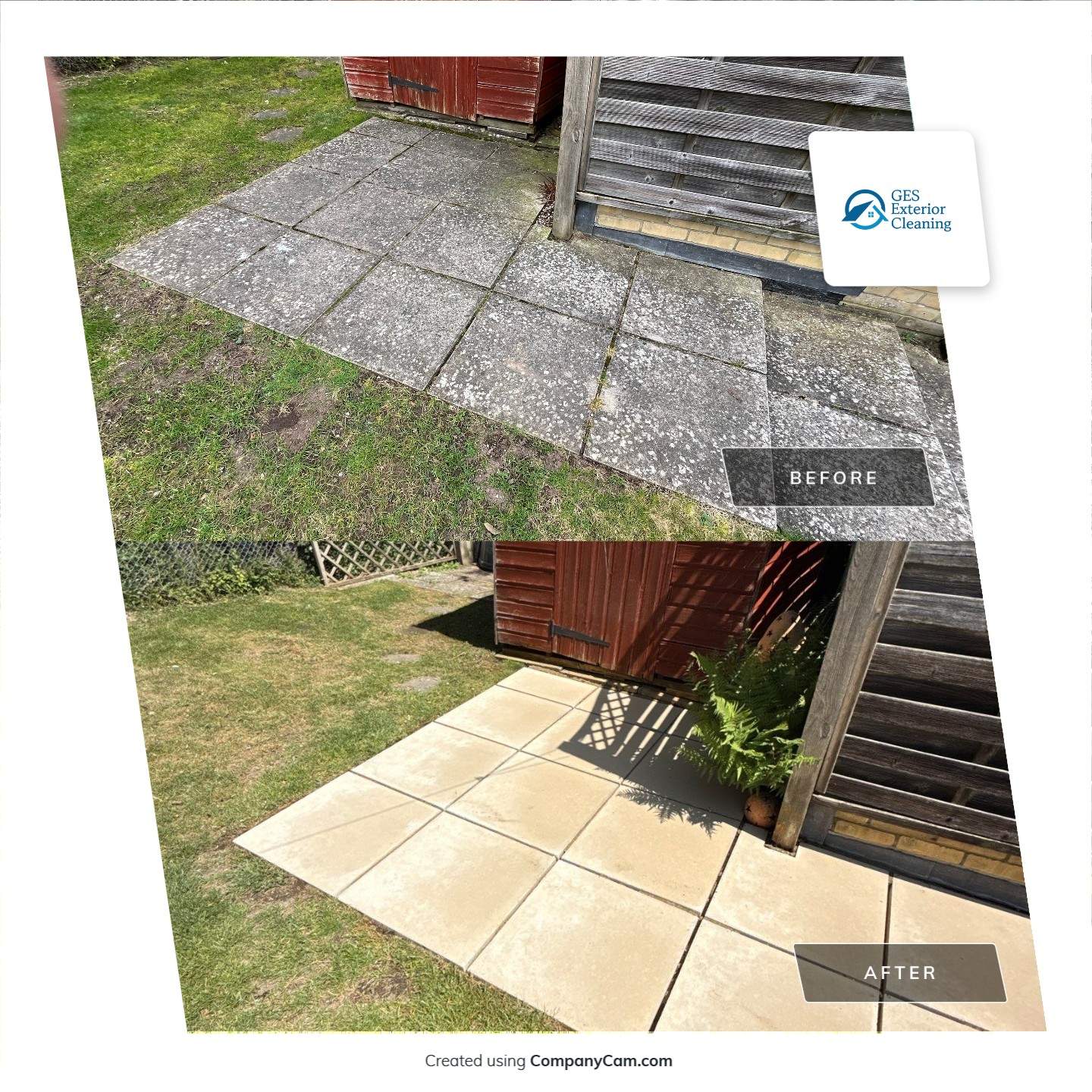 Patio and Render Clean using Honda 21lt High Pressure Machine by Ges Exterior Cleaning ltd