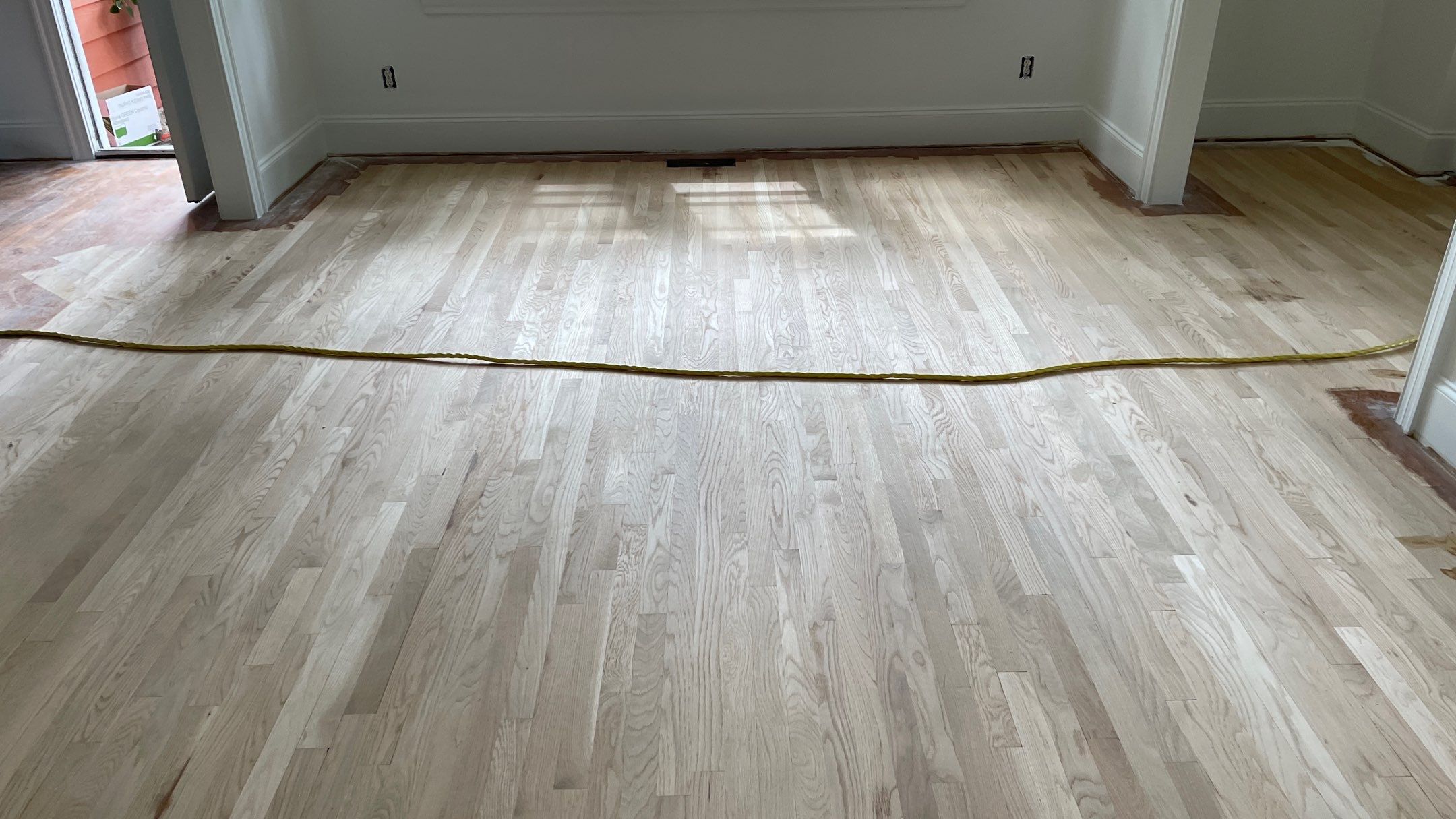 Sand and Finish Red Oak back to Natural with Matte Waterbased Finish by Footprints Floors of Coastal Carolina