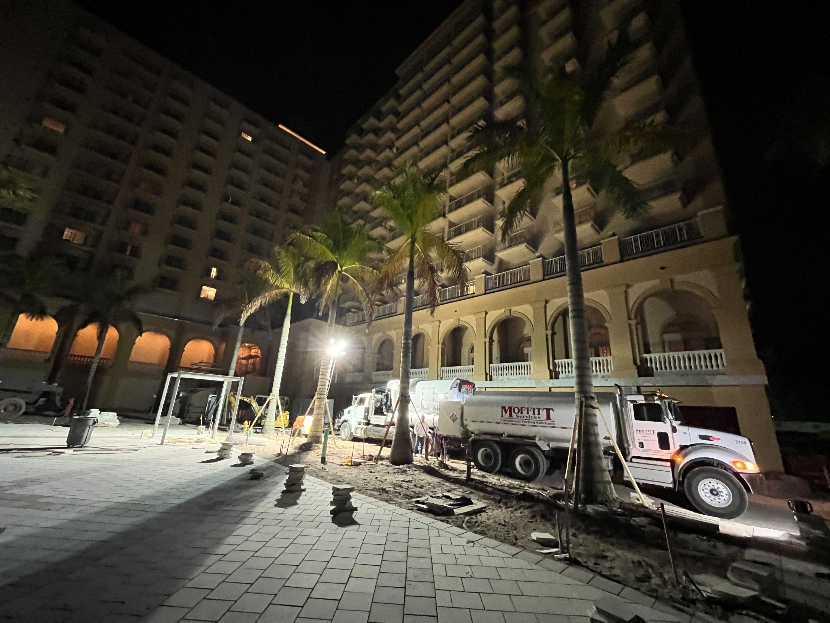 Ritz-Carlton S. Pool Deck & S. Service Rd Drain Cleaning by APS Power & Water