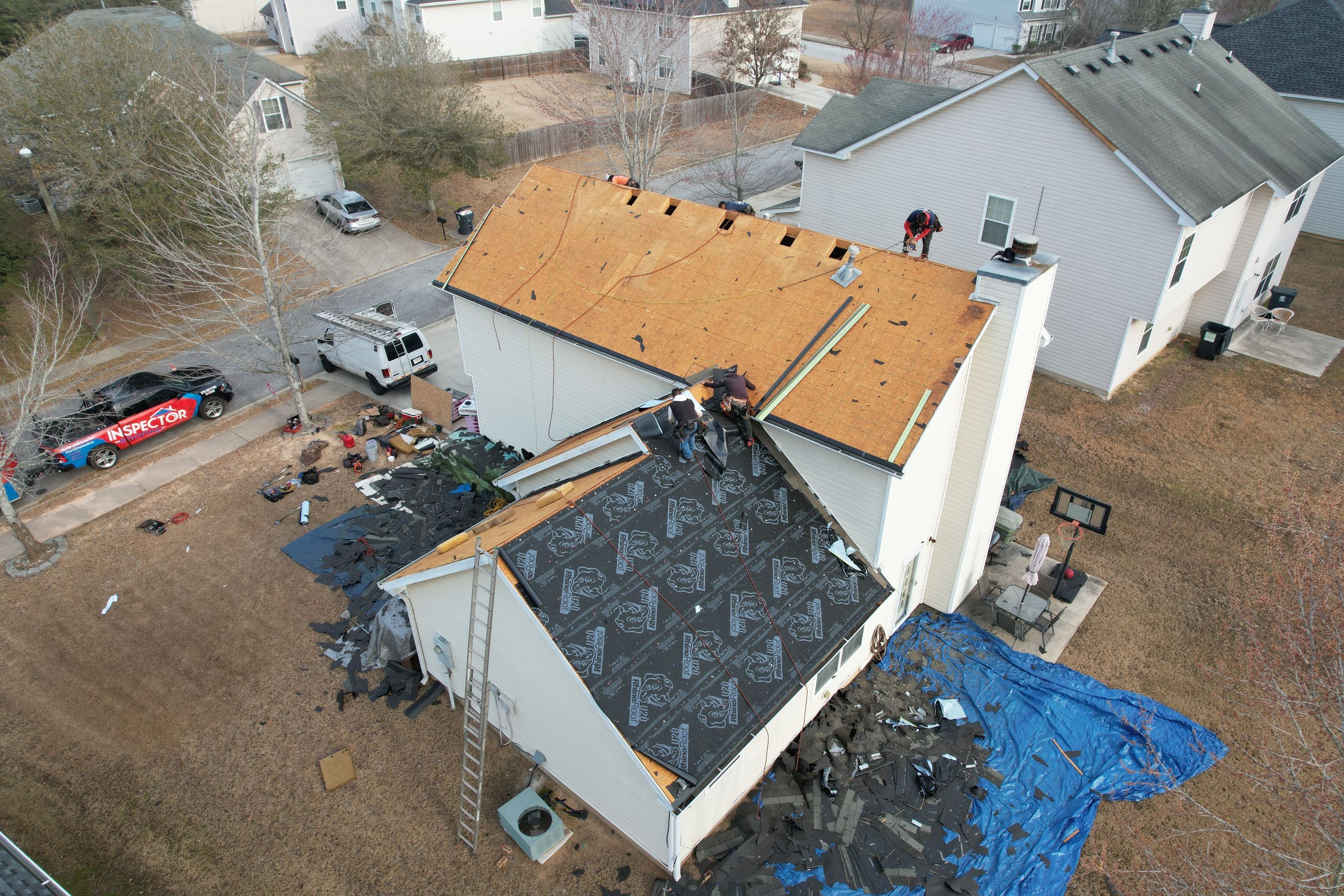 Residential Roofing Installation using Owens Corning by Inspector Roofing and Restoration