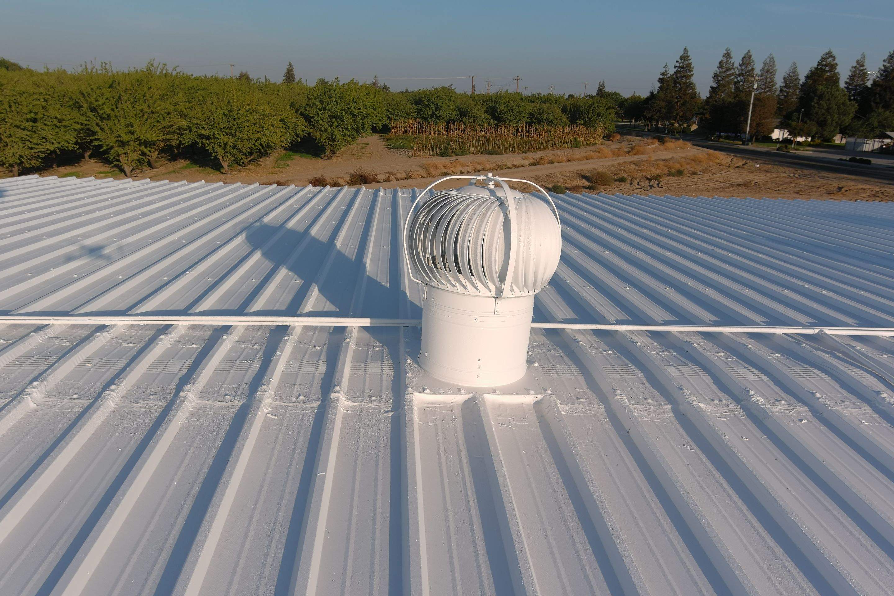 MR Roofing system using Conklin Benchmark/PUMA XL fabric and coating by Straight Edge Roofing Inc