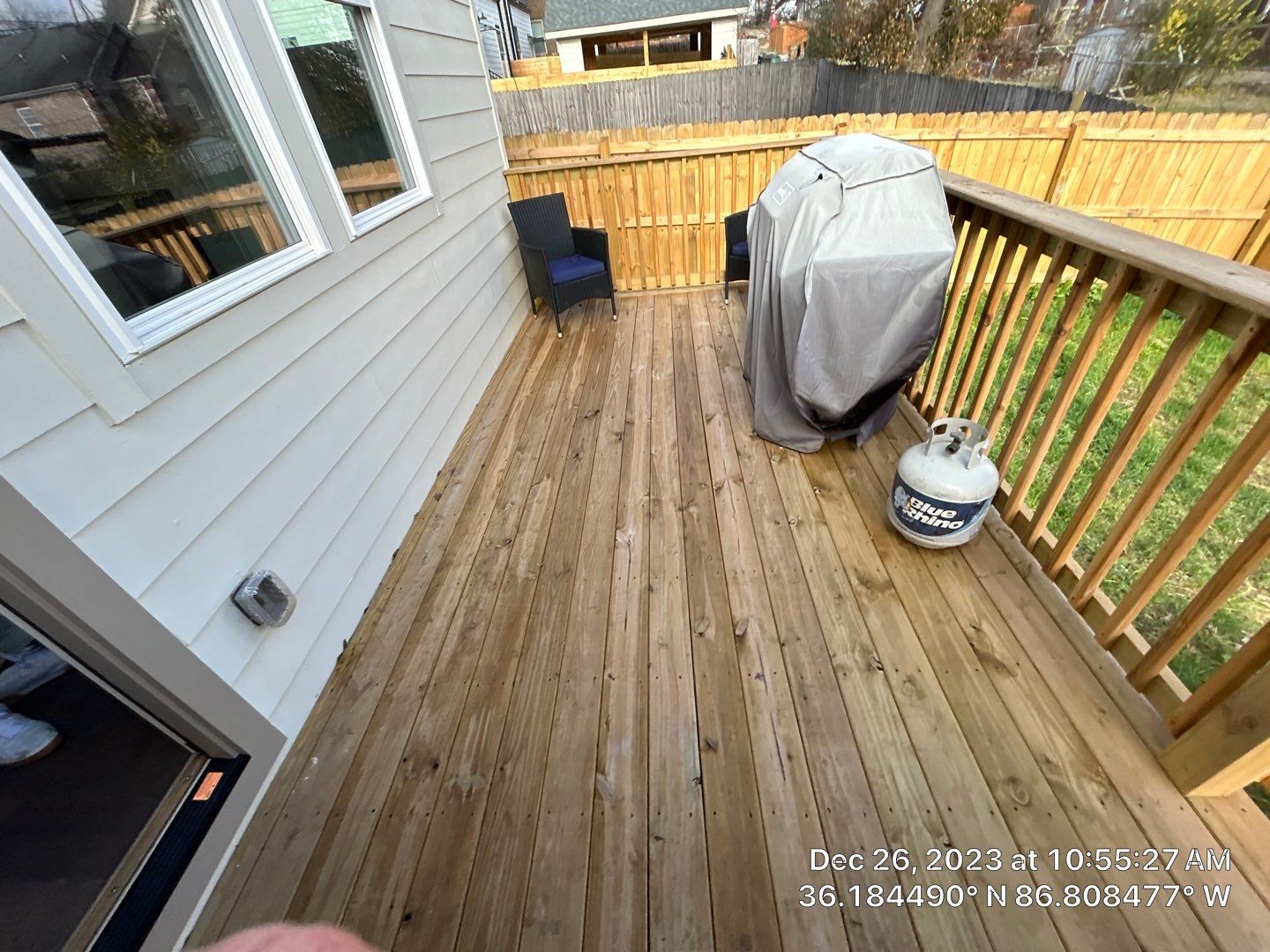 Deck and Fence Staining  using Wood Defender Coffee Brown  by Nashville House Painters 