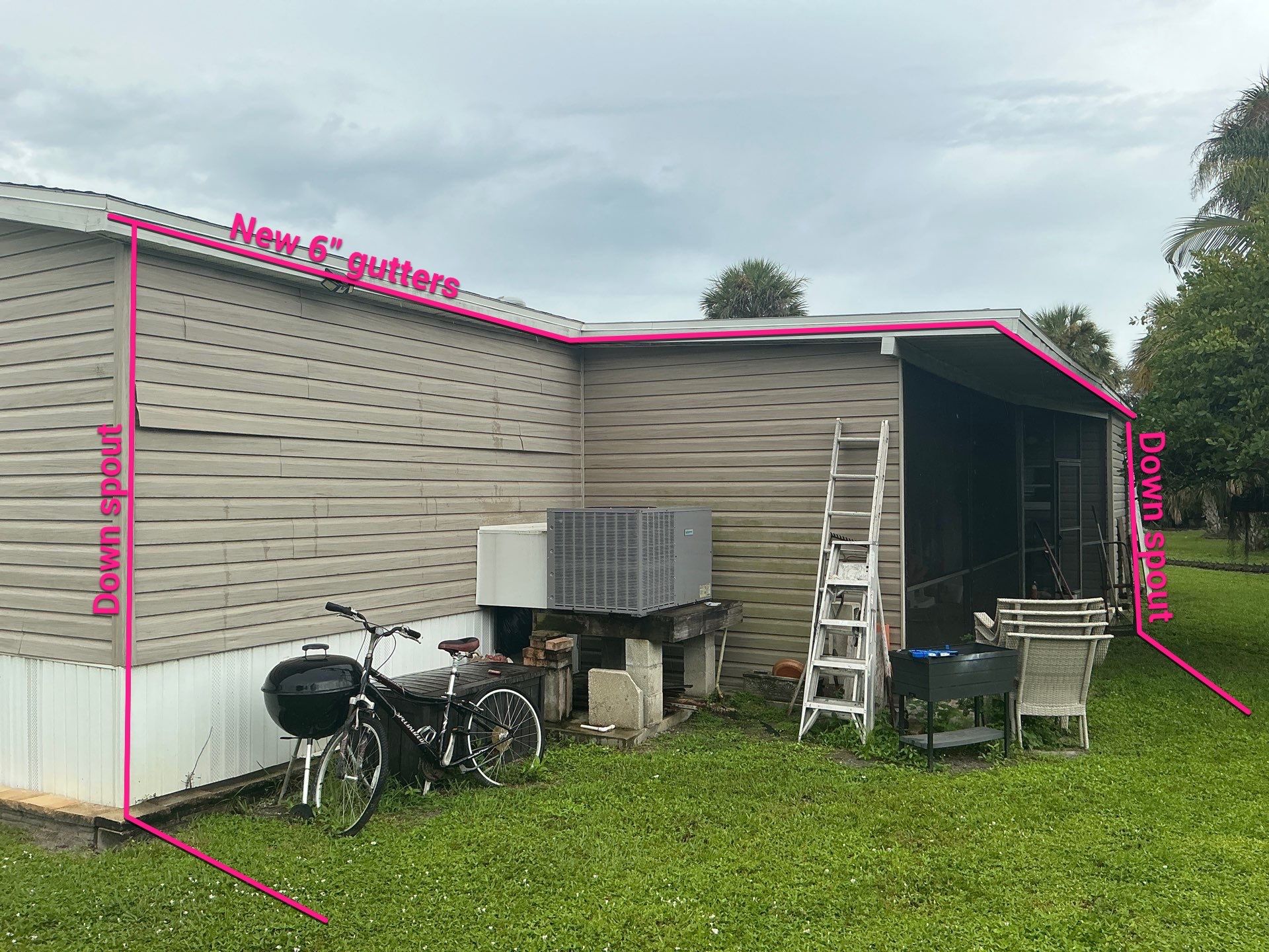Custom 7-Inch Aluminum Gutters in Fort Myers FL by Gutter Professors