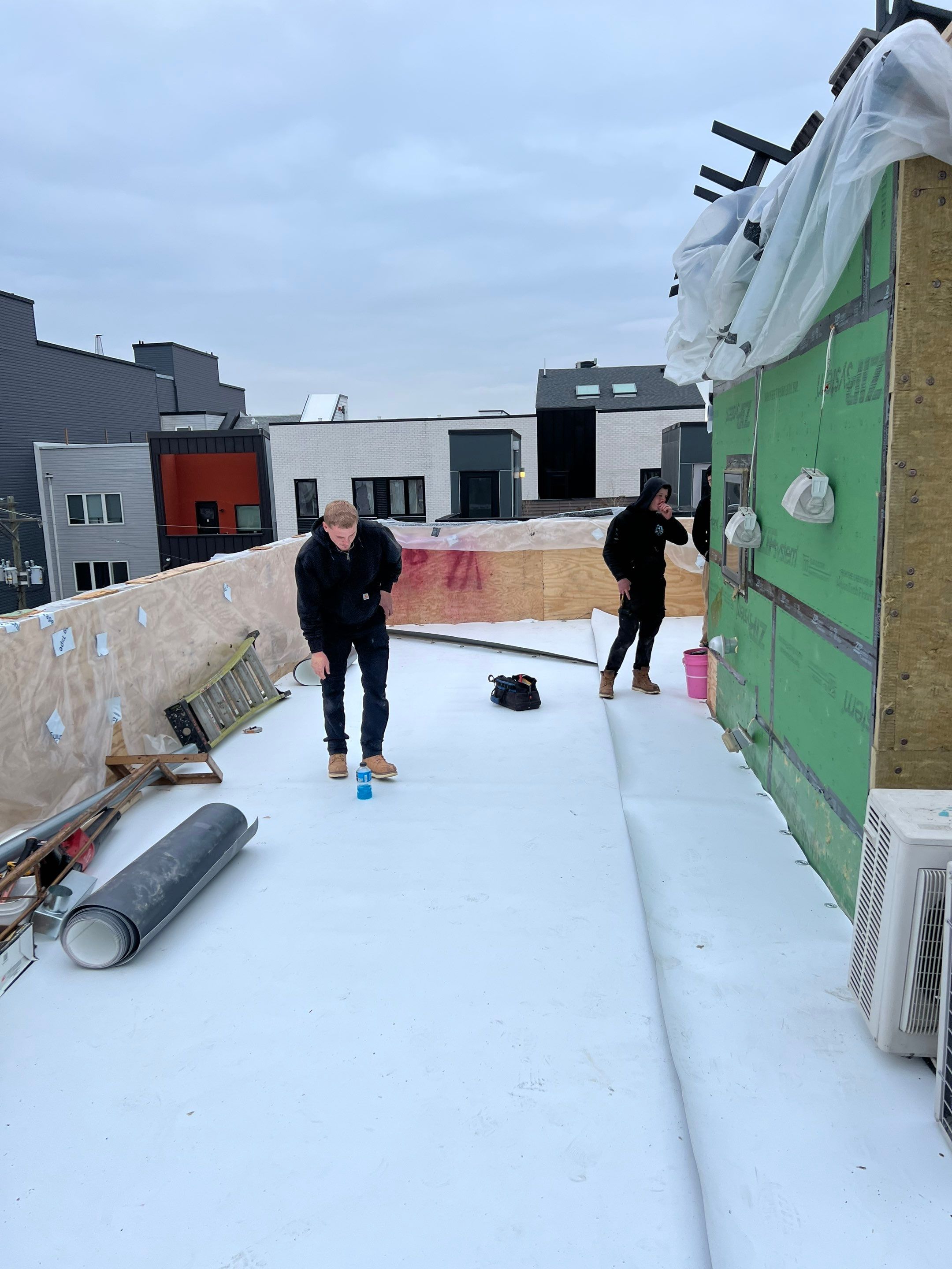 Flat Roof Replacement and Custom Roof Deck Installation in Philadelphia by Hybrid Roofing And Renovations