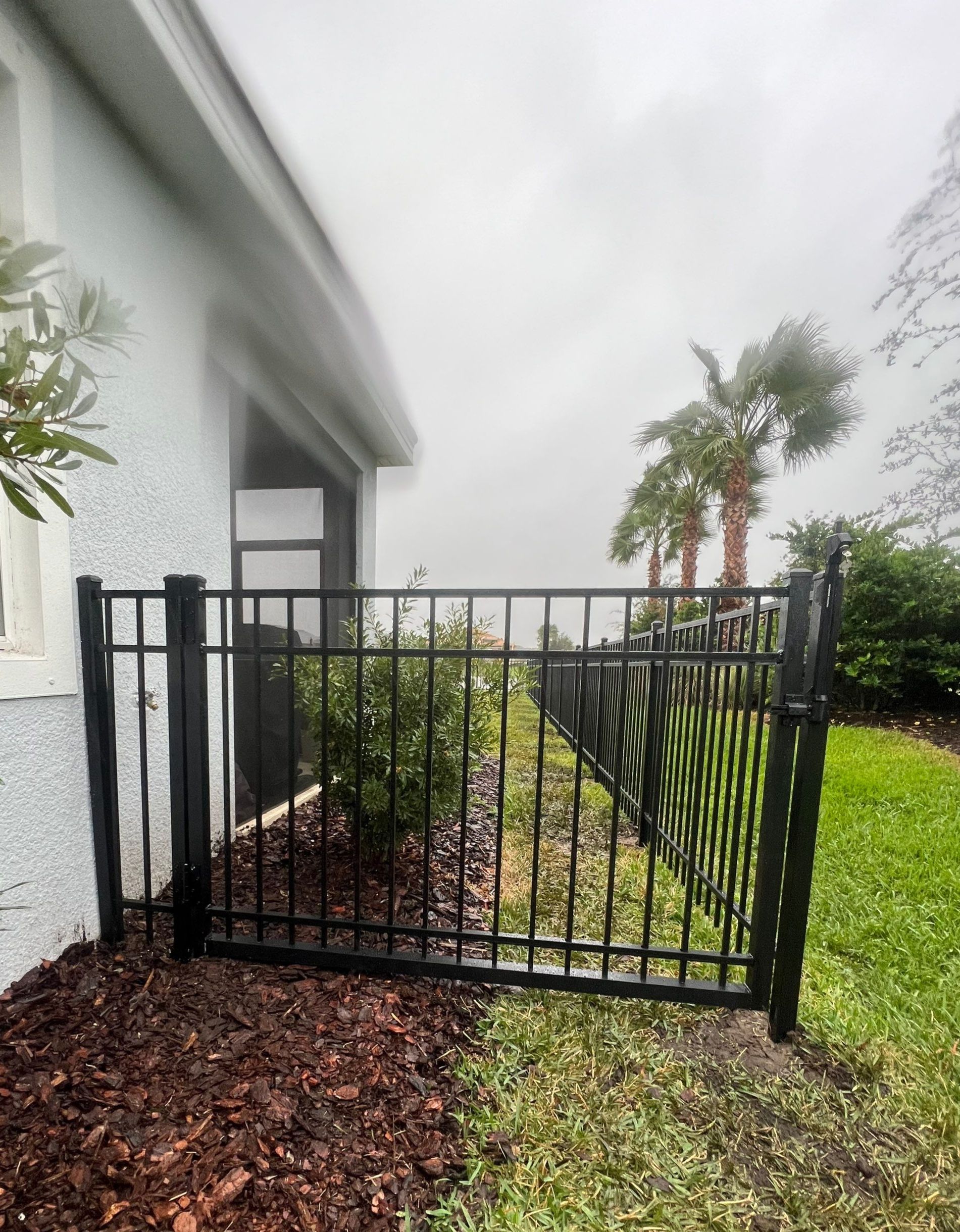 Aluminum Fence Installation using Black 3 Rail Aluminum Fence by Asap fence and gates, LLC