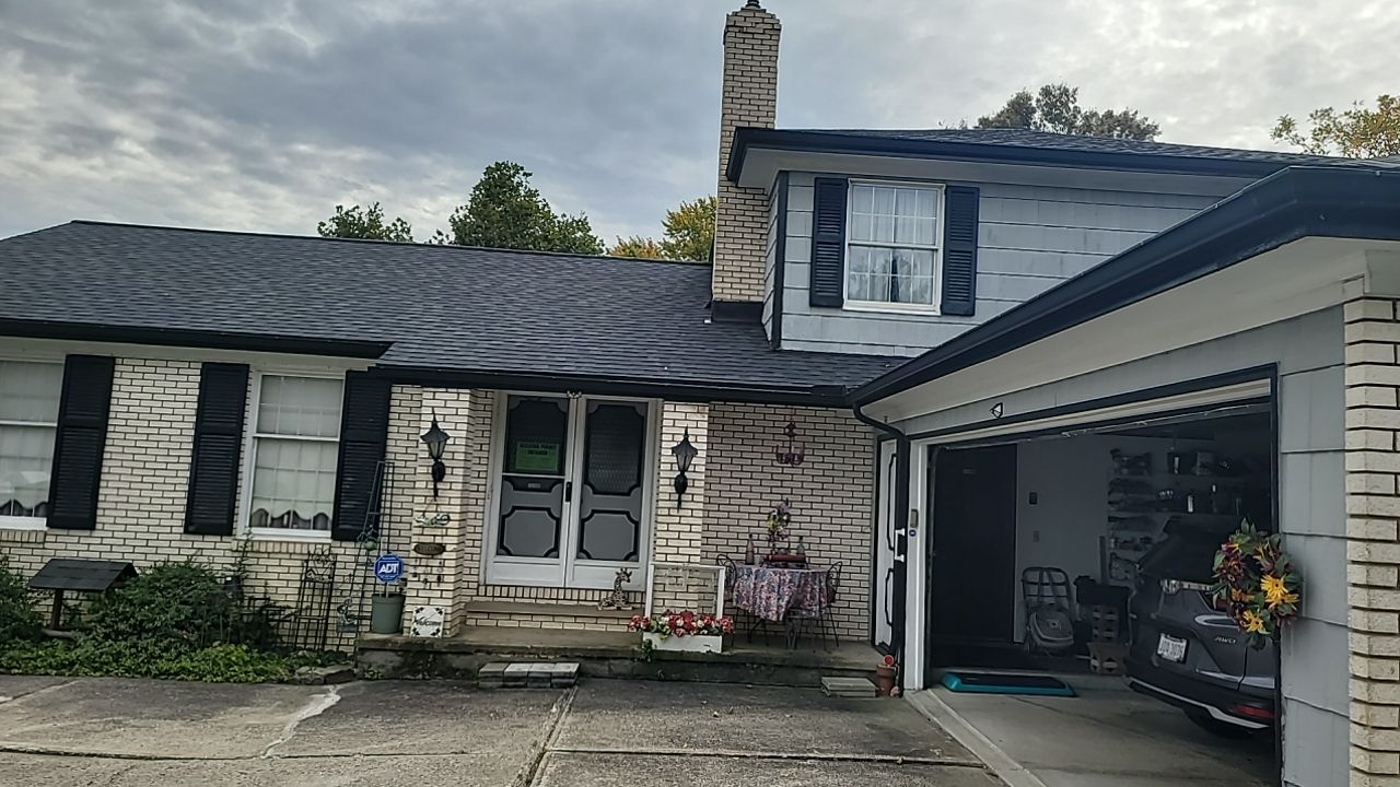ATLAS PINNACLE COLOR: SCOTCHGARD BLACK SHADOW DRIP EDGE: WHITE by Eagle Eye Roofing