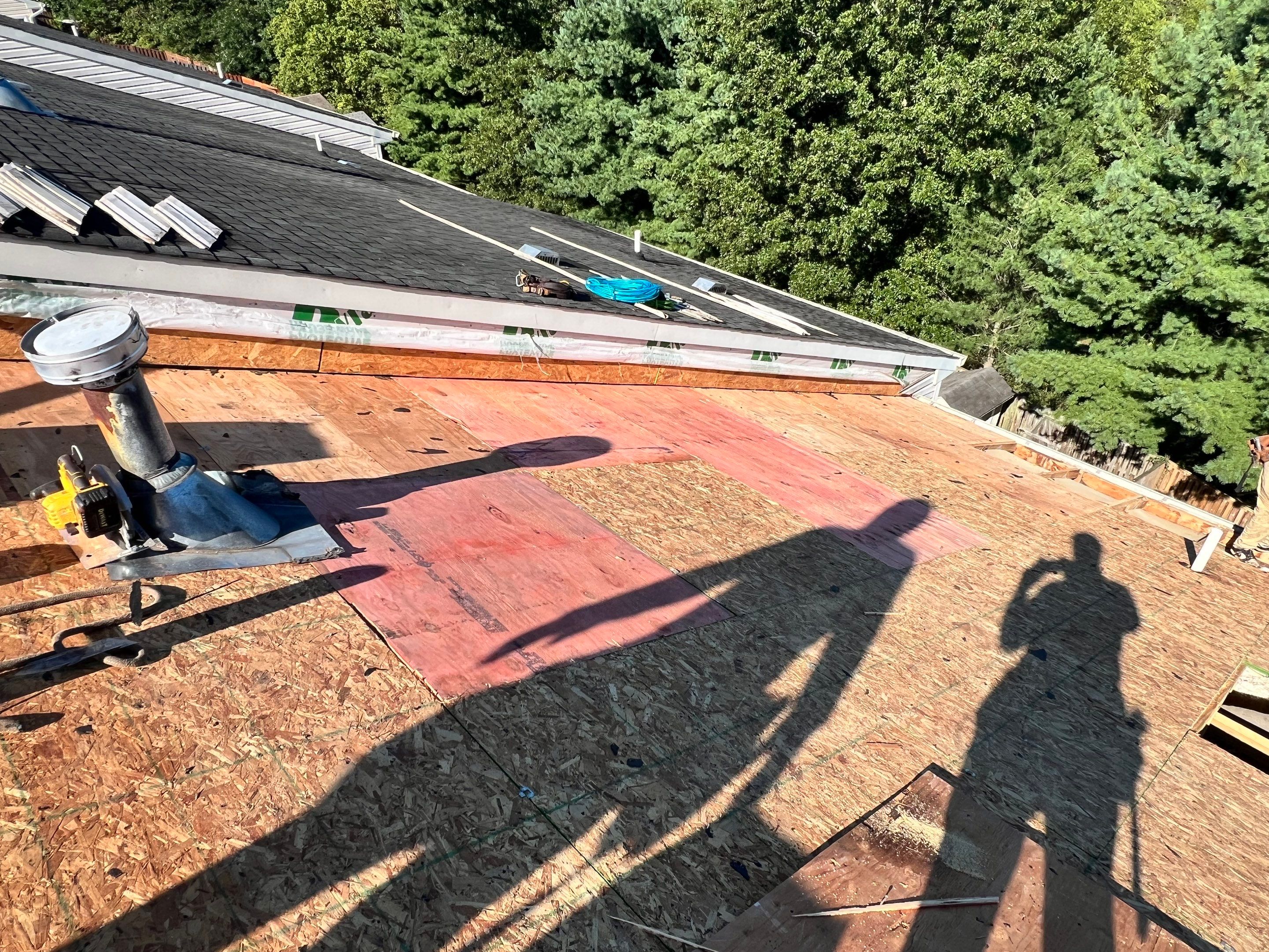Full Residential Roof Replacement and Decking Repair in Brunswick by Frederick Roof Repair